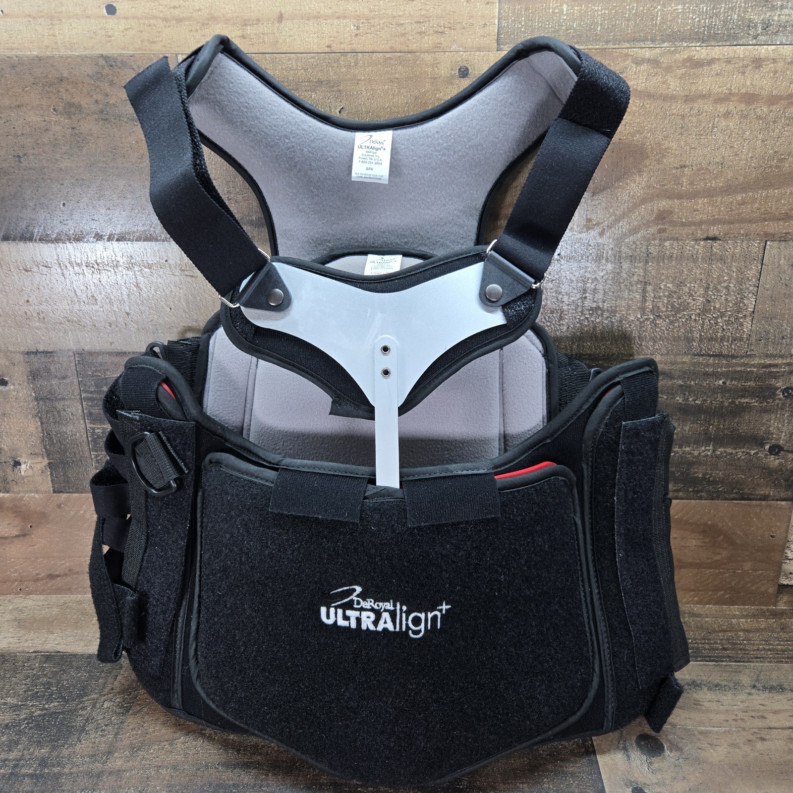 DEROYAL ULTRAlign + LSO Lumbar Support Back BRACE, Size Anterior Large TLSO