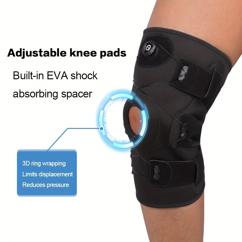 Knee Brace Hinged Compression Sleeve Open Patella Joint Support Stabilizer Wraps