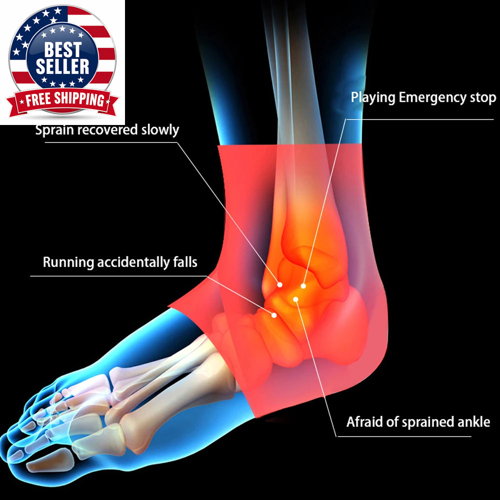 Adjustable Compression Ankle Sleeve, Elastic Ankle Brace Guard, Foot Anti-Sprain