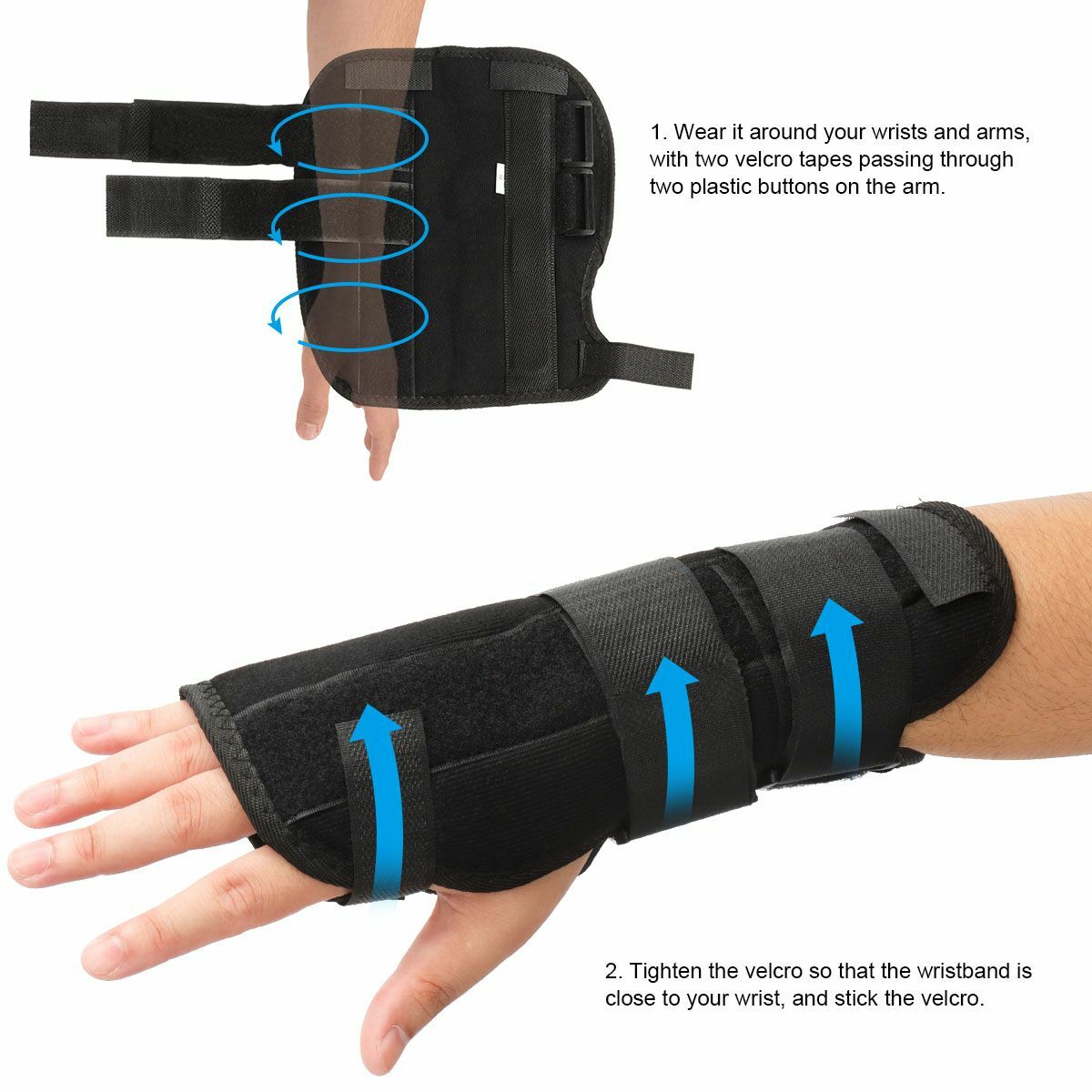 Right/Left Wrist Support Brace Night Sleep Relief Carpal Arthritis Size S M L