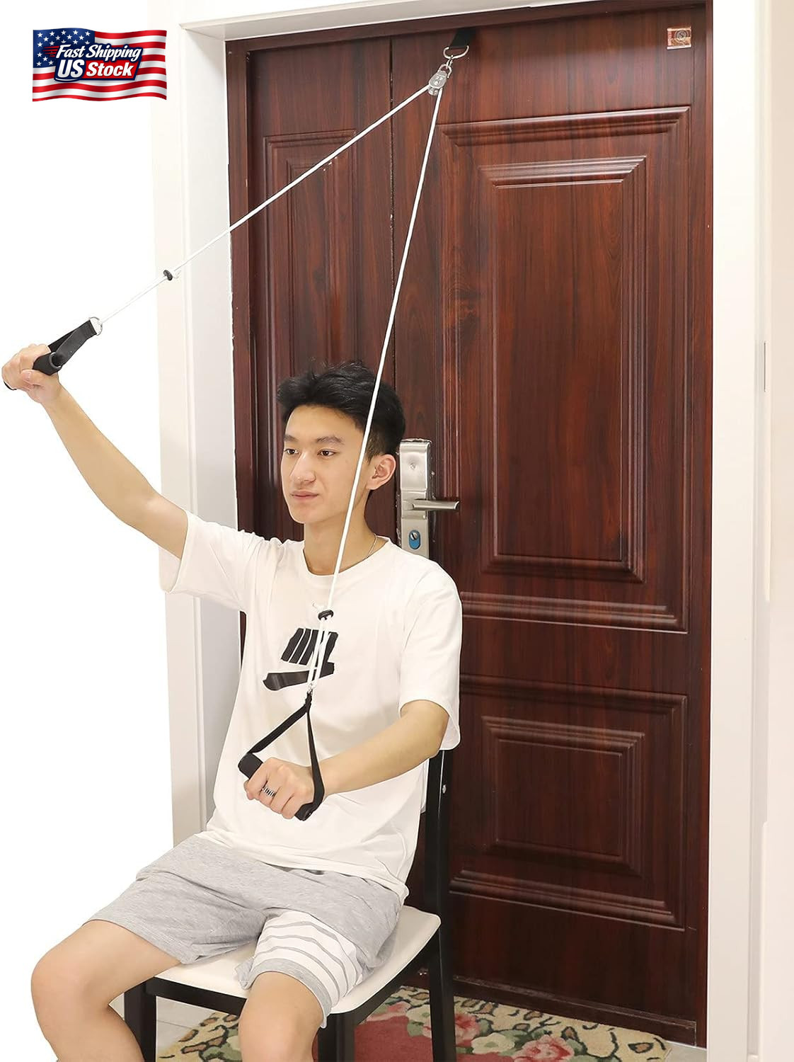 Shoulder Pulley, over the Door Pulley System for Shoulder Rehab, Shoulder Exerci