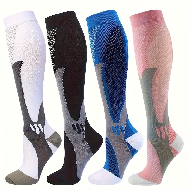 1~2 Pairs Compression Socks Stockings Womens Mens Knee High Medical 20-30 mmHG
