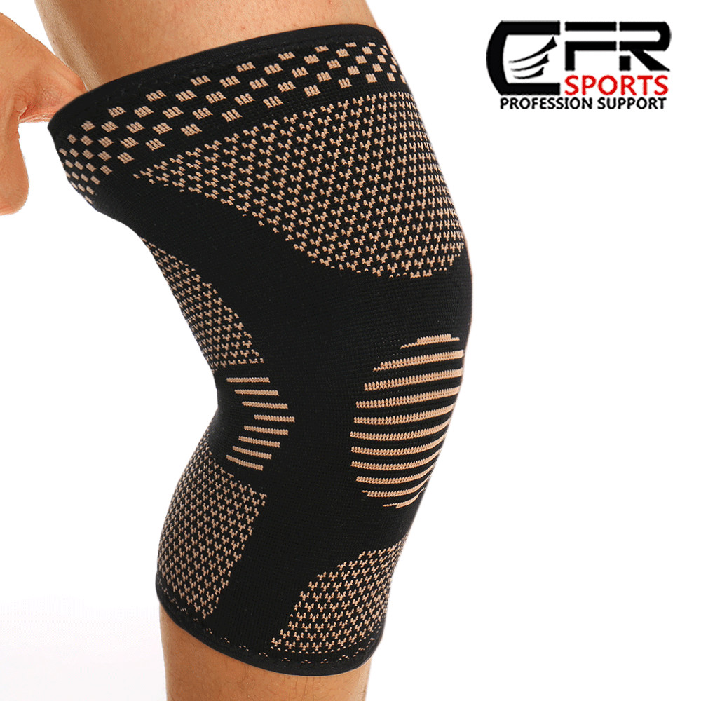 Copper Compression Knee Support Brace Sport Joint Pain Arthritis Wrap Sleeve CFR