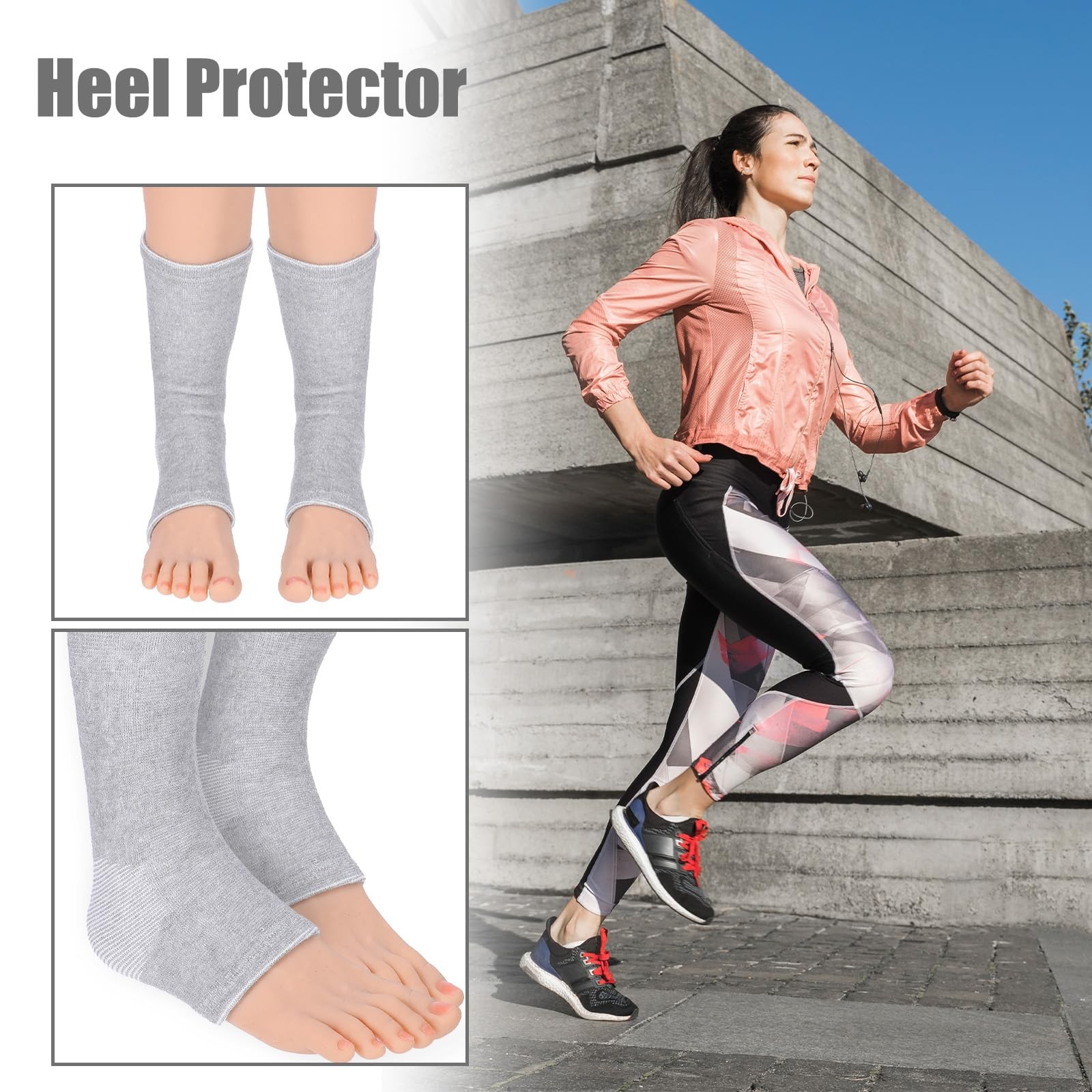 Bamboo Foot Compression Socks Breathable Soft Warm Ankle Sleeve Arch Support