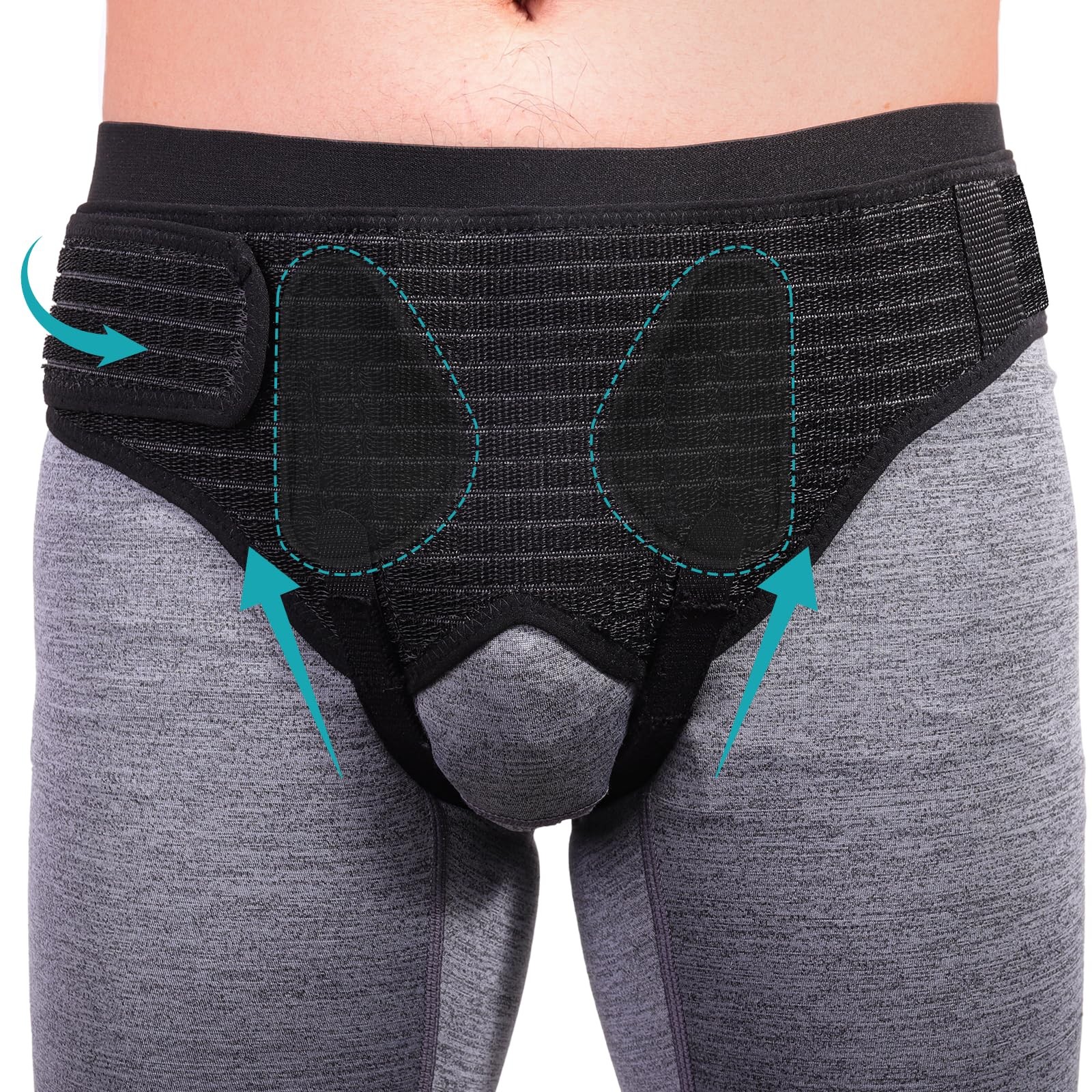 Lvyeyung Hernia Belt Men Inguinal, Hernia Support Truss Groin Pain Relief