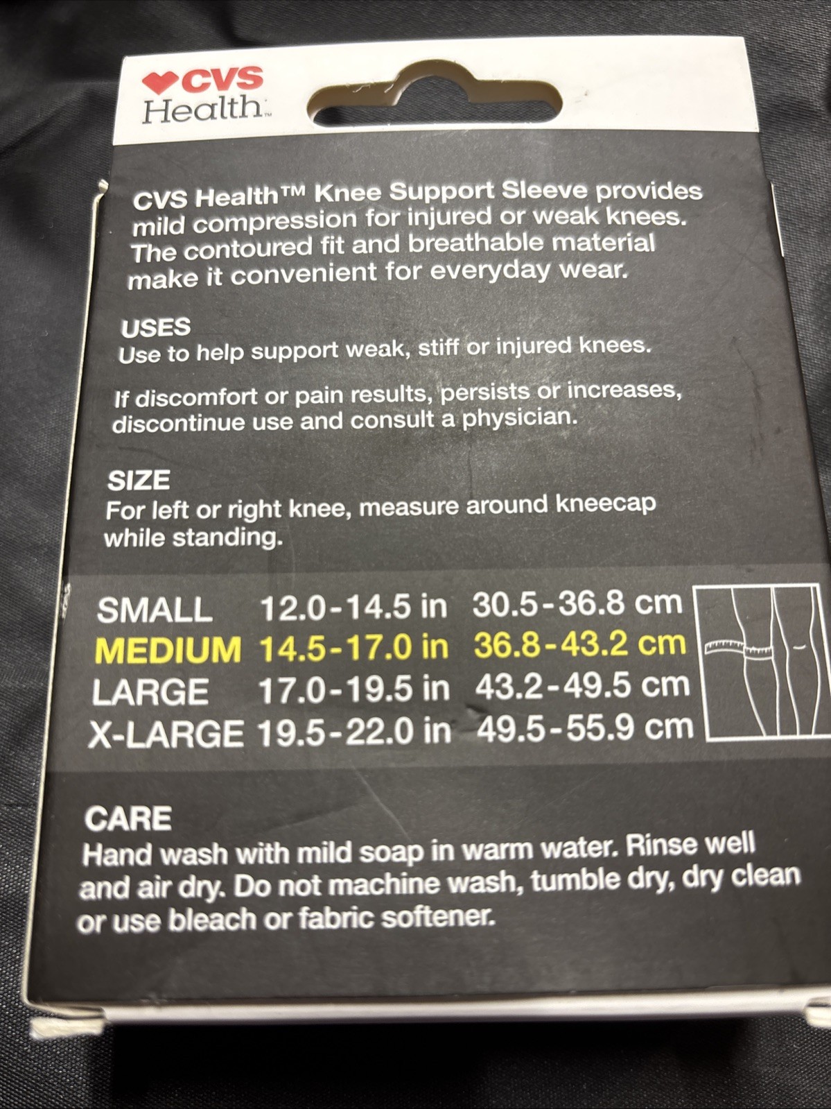 Gray CVS HEALTH Mild Compression Knee Support Sleeve (Medium)