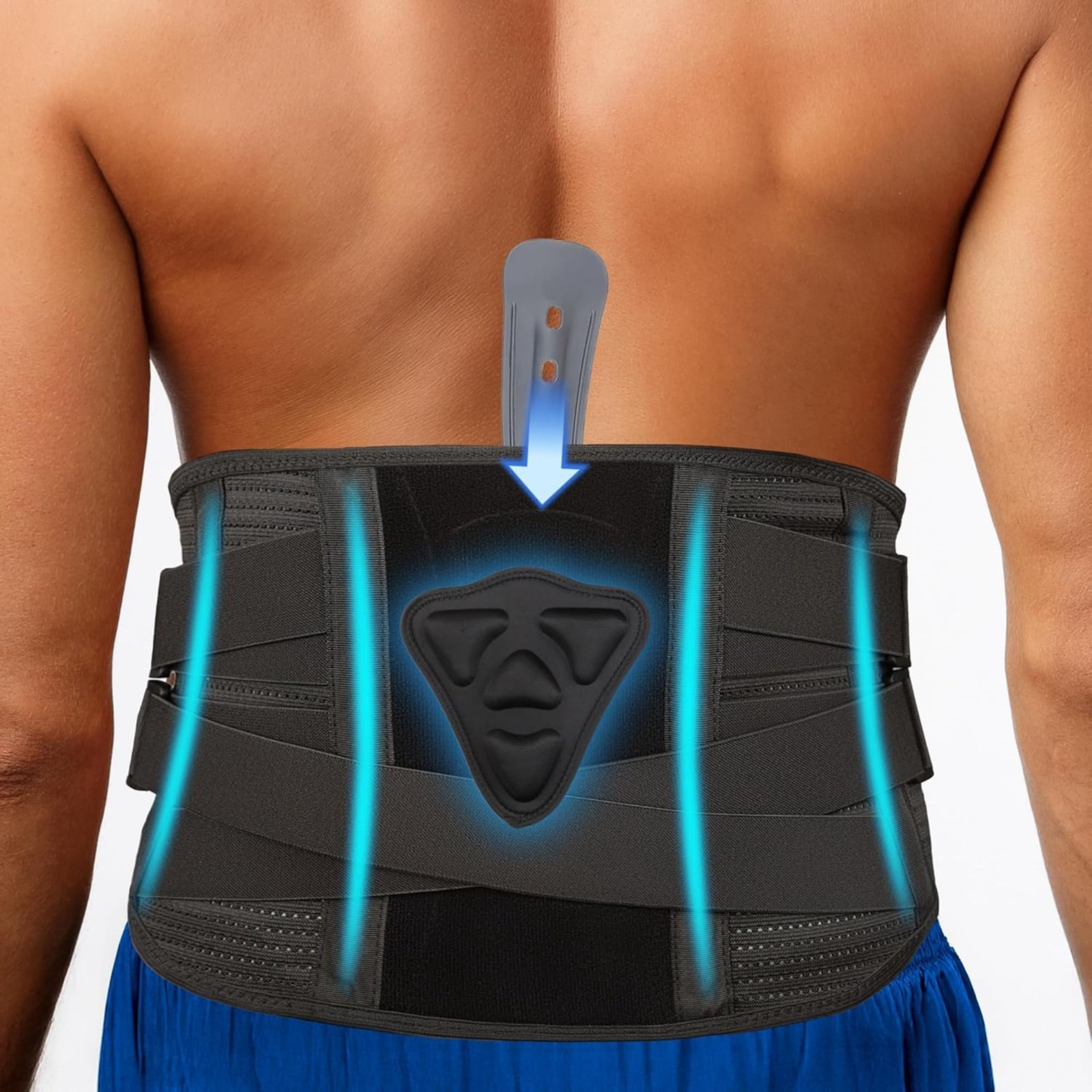 Adjustable Lower Back Brace Lumbar Support Waist Belt Men Women Pain Relief