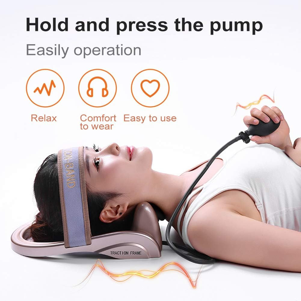 Cervical Neck Traction Device, Chronic Neck Pain Relief Muscle Relax Pillow with
