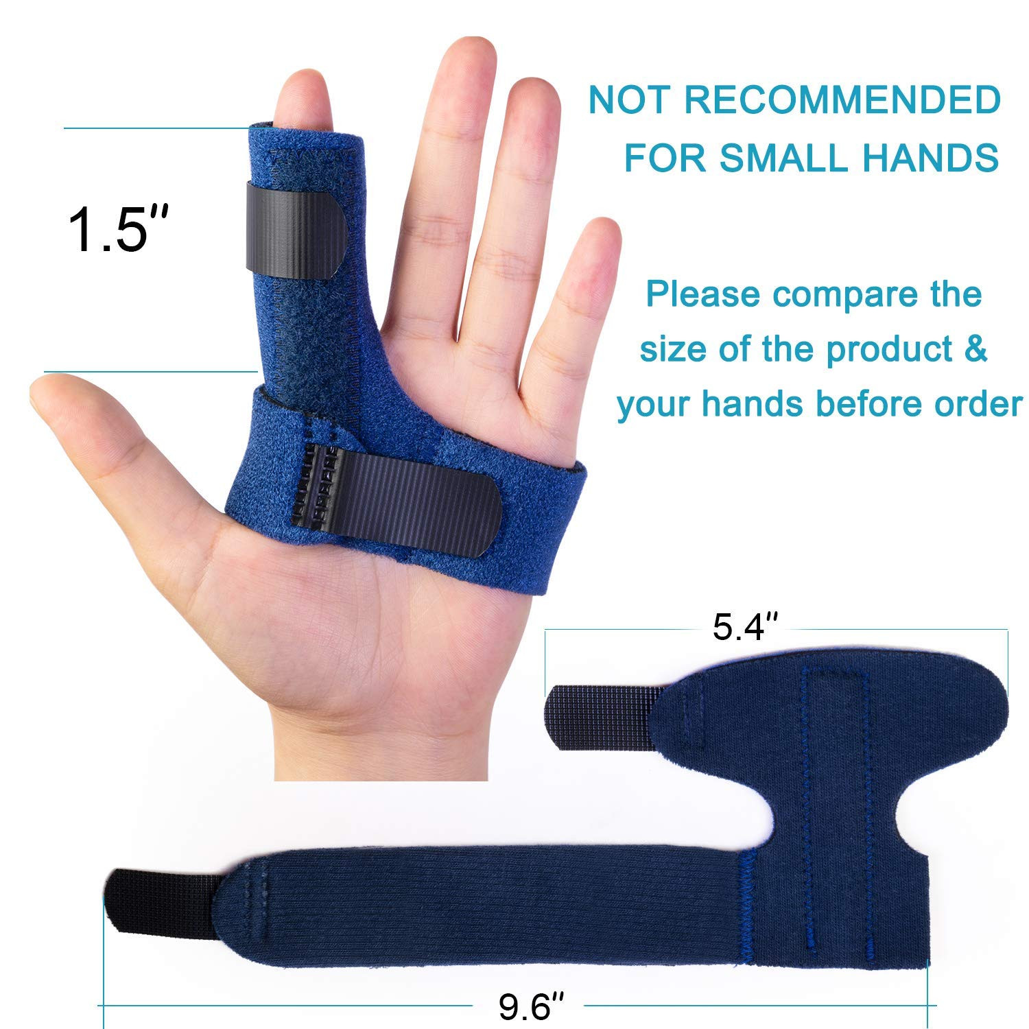Trigger Finger Splints for Left Hand, Finger Brace with 2 Gel Sleeves for Injur
