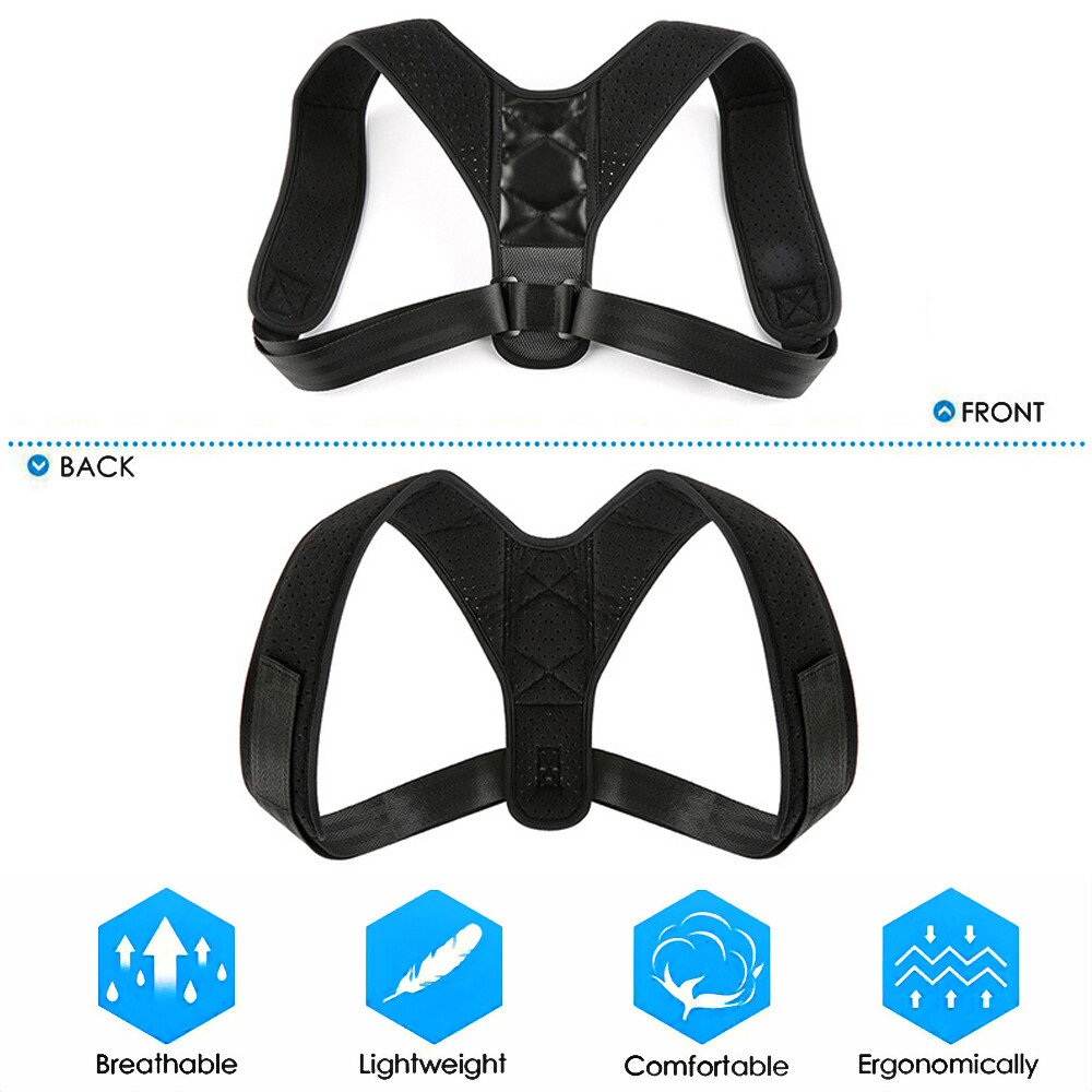 Corrector de postura soporte de espalda para hombres y mujeres 35″-44″ ajustable
