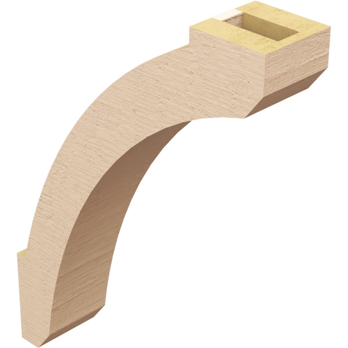 Ekena Millwork Timberthane Rough Cedar Faux Wood Lafayette Knee Brace 3W X 12D