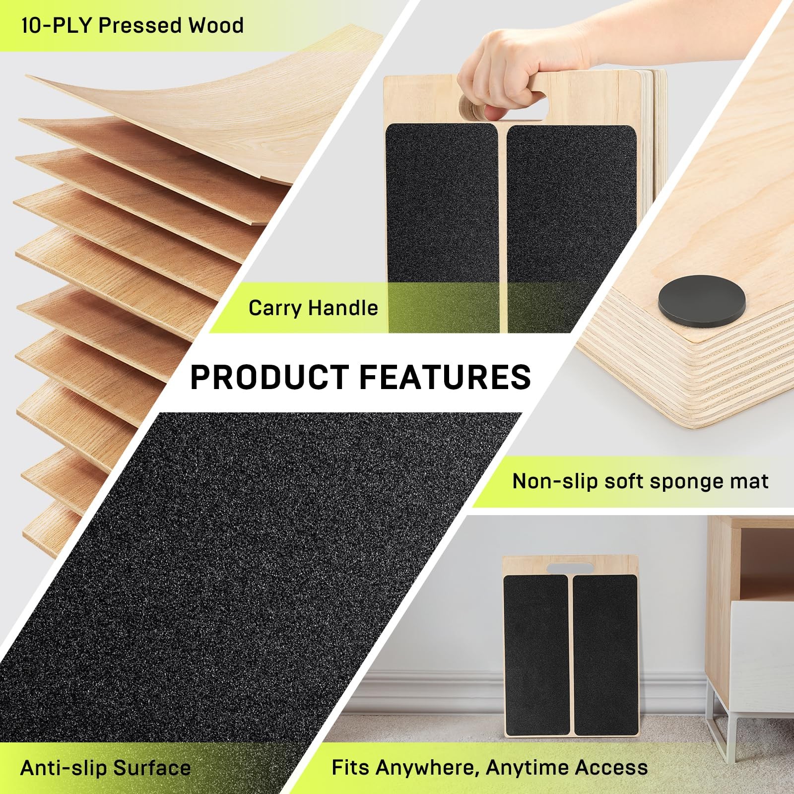 Wooden Slant Board for Calf 15.5″ x 13.3″, Wood-basic Incline