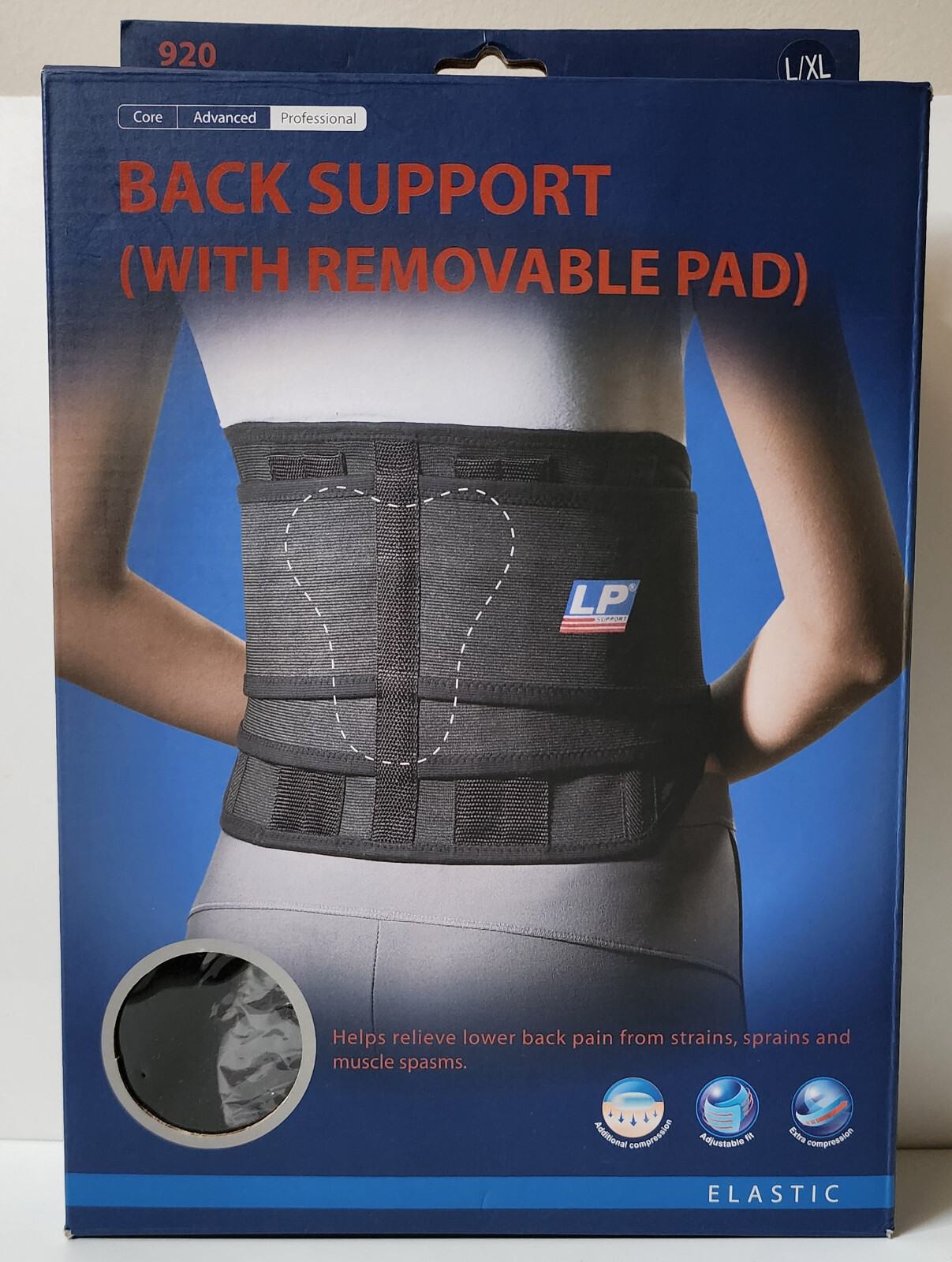 Back Support (With Removable Pad 920) L/XL 98% New