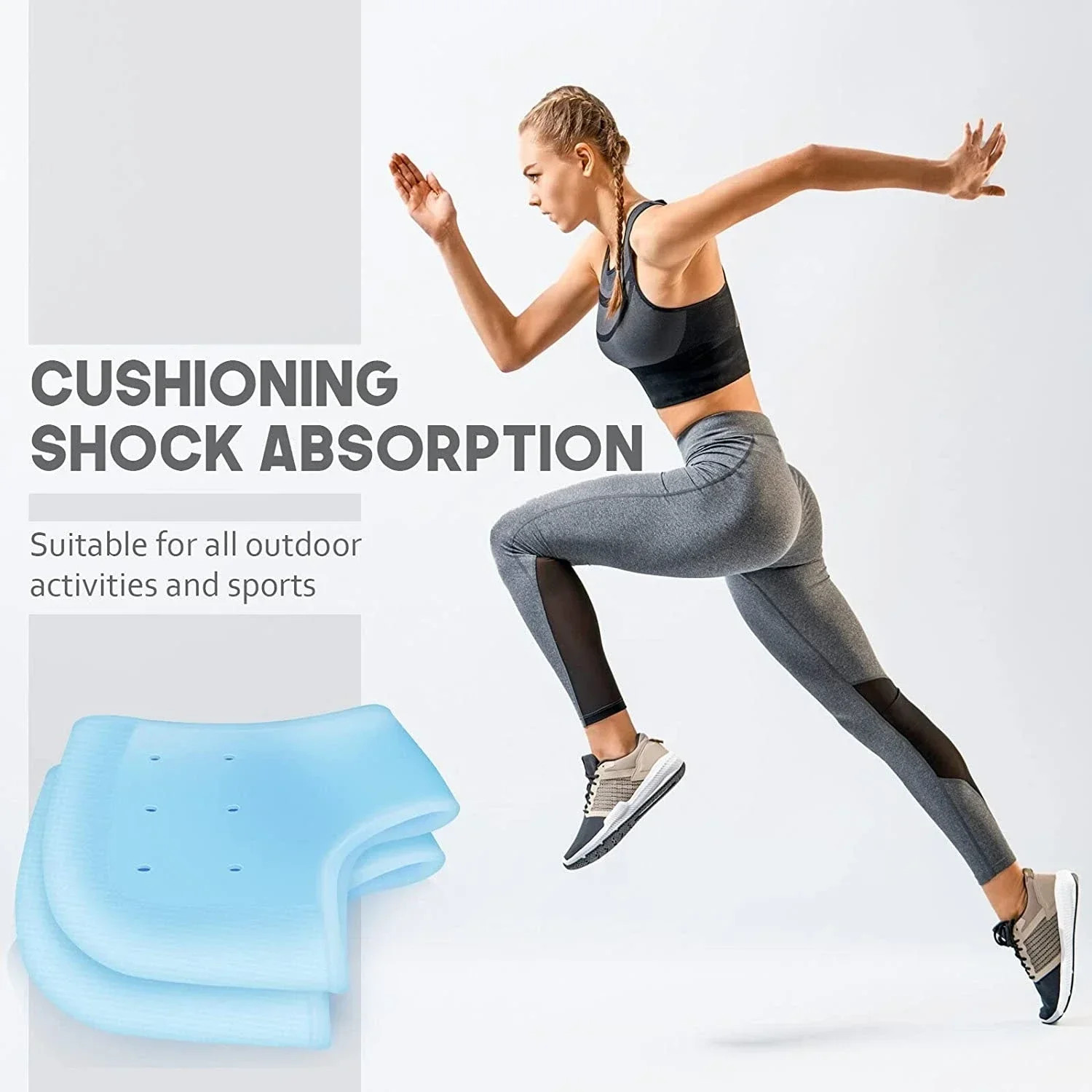 Gel Silicone Skin-Softening Silicone Heel Protectors Heel Cups Spurs Cracked Hee