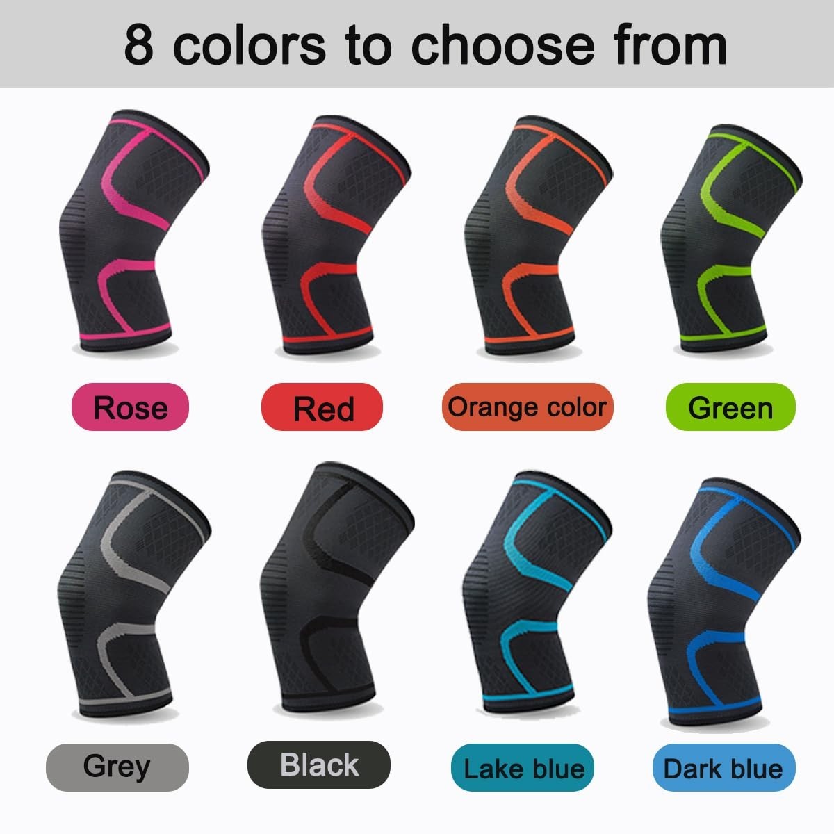 2-Pack Compression Knee Sleeves for Men & Women – Support for Running, Weightlif