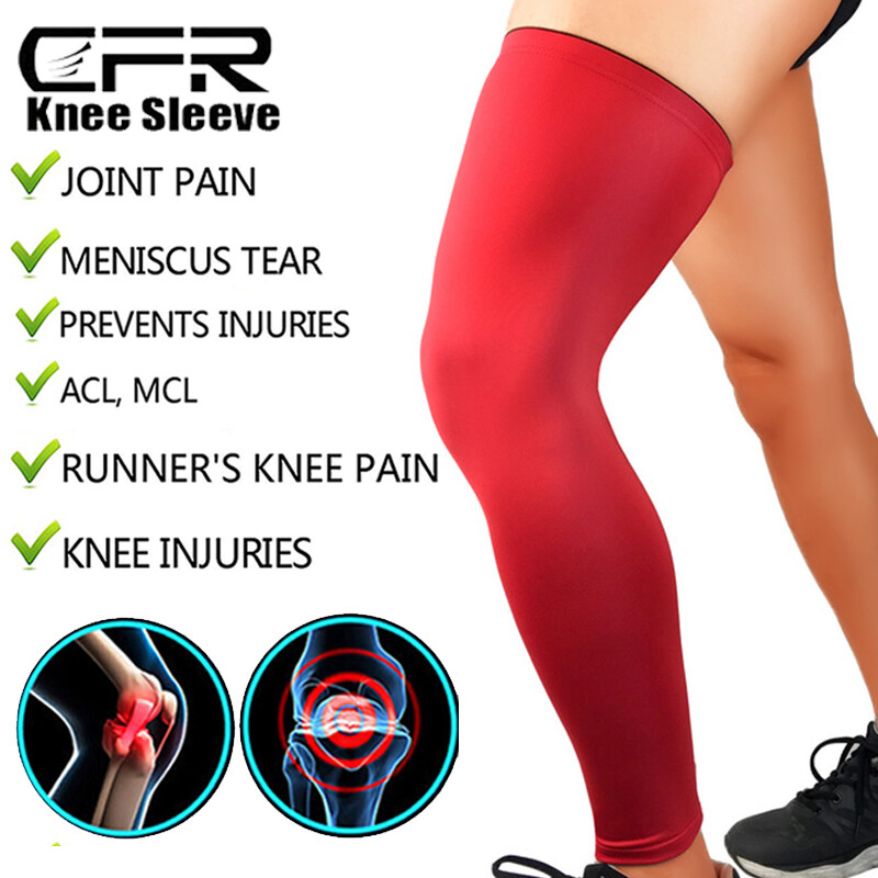 Knee Support Brace Compression Sleeve Leg Long Sports Basketball Pain Relief IA