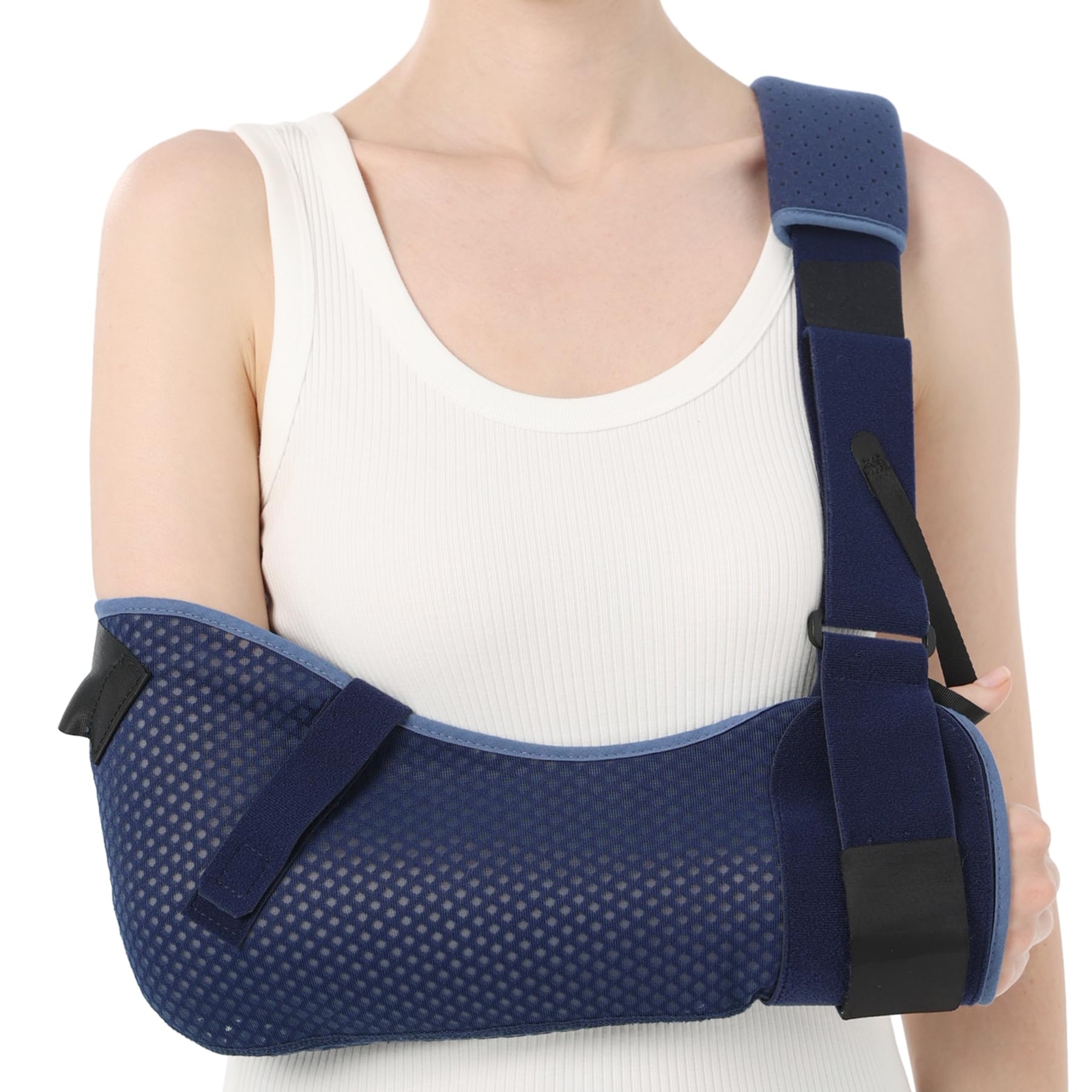 Arm Sling with Waist Strap -Ventilated & Breathable Support Brace for Shoulde…