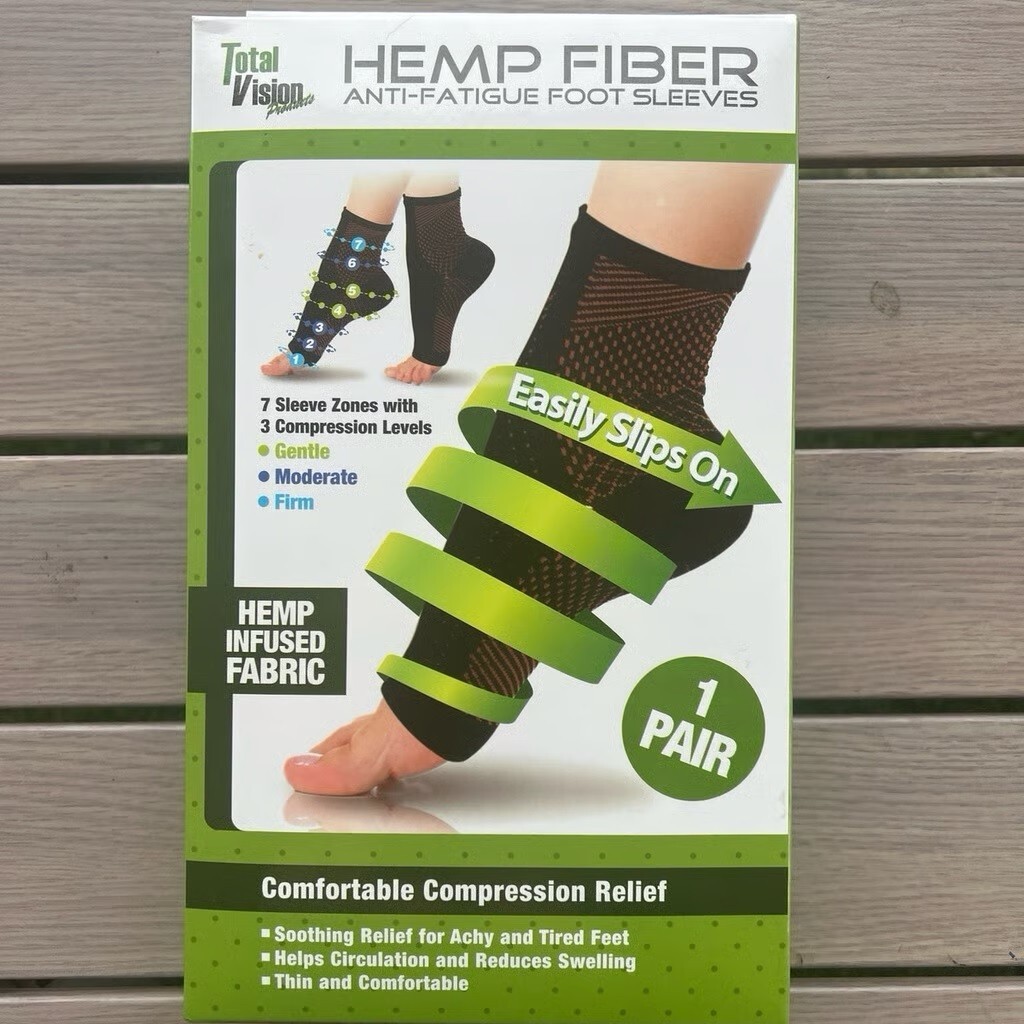 Anti-Fatigue Foot Compression Sleeves Adult L/XL New in Box