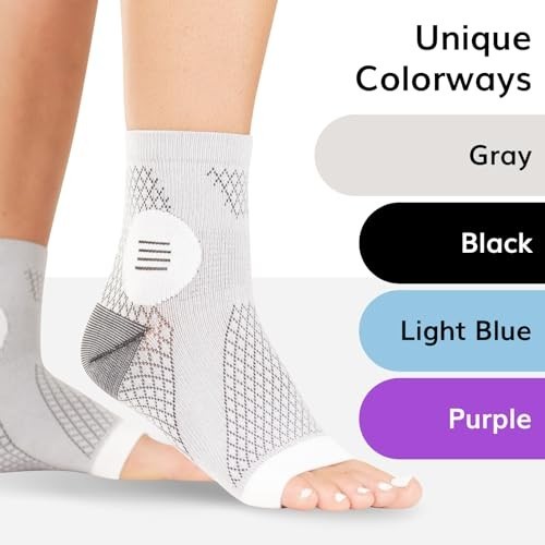 Compression Neuropathy Socks (3 Pairs) – Toeless Foot Sleeves for Diabetic Relie