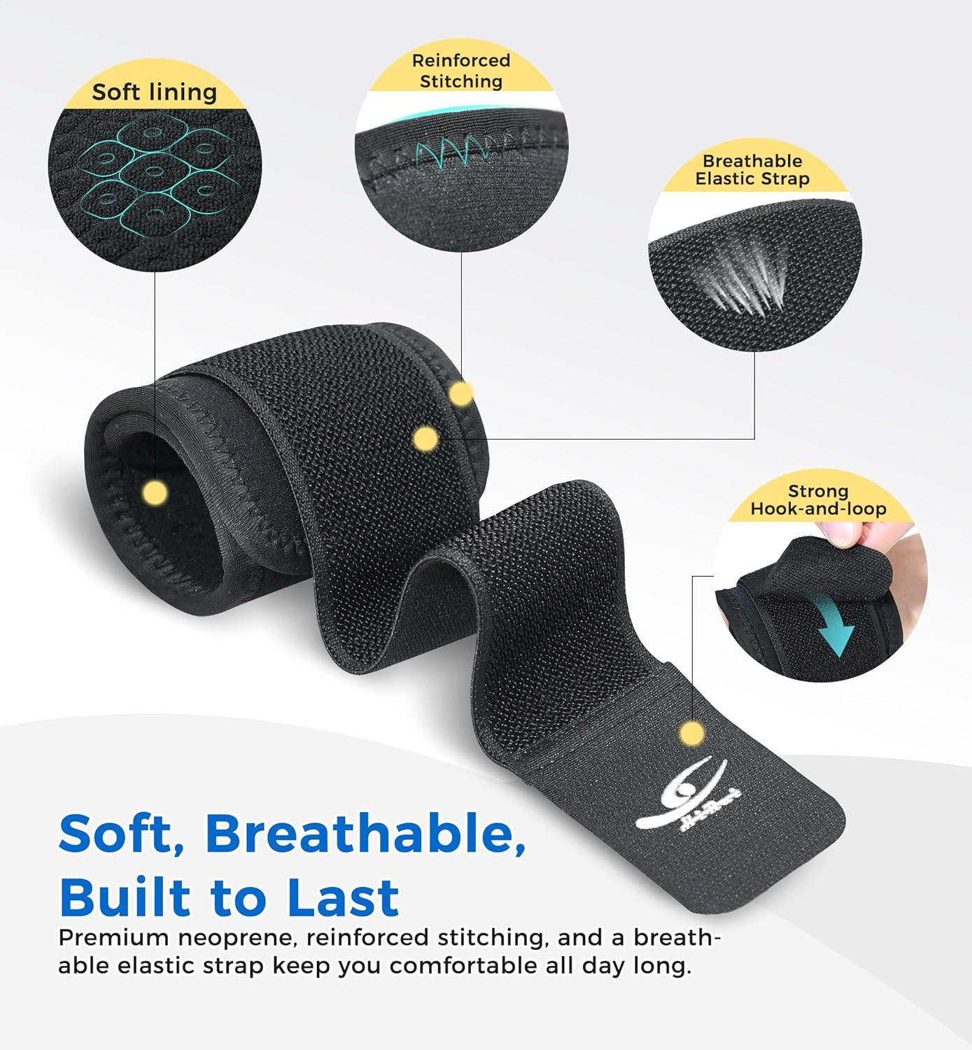 2 Pack Wrist Compression Straps – Dual‑Layer Wrist Brace for Pain Relief & Suppo