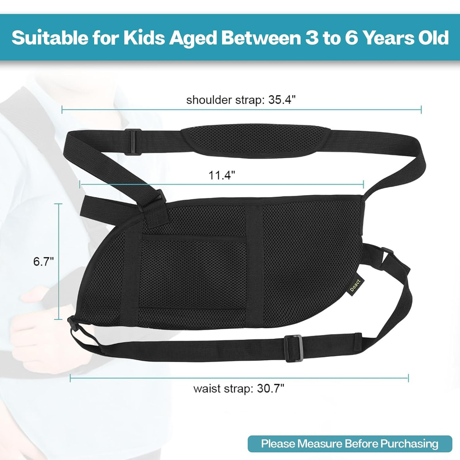 Sling for Broken Arm, Arm Sling with Waist Strap, Padded Support Shoulder Immobi