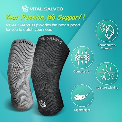 Knee Compression Sleeve Support for Running Gym Workout Basketball Pain Relief