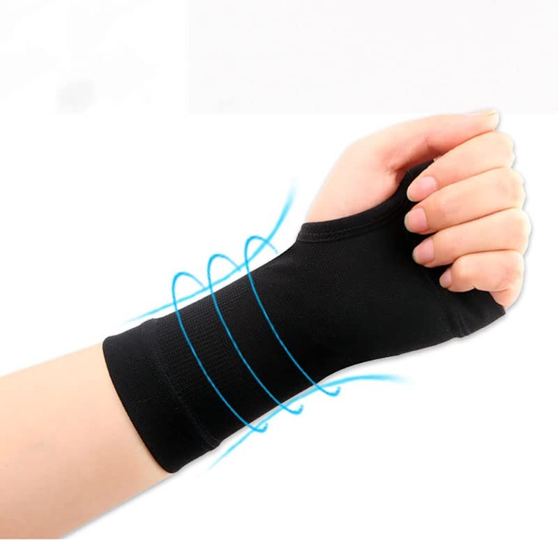 SVDpirit Compression Wrist Sleeves (1pc) for Carpal Tunnel and Large, Black