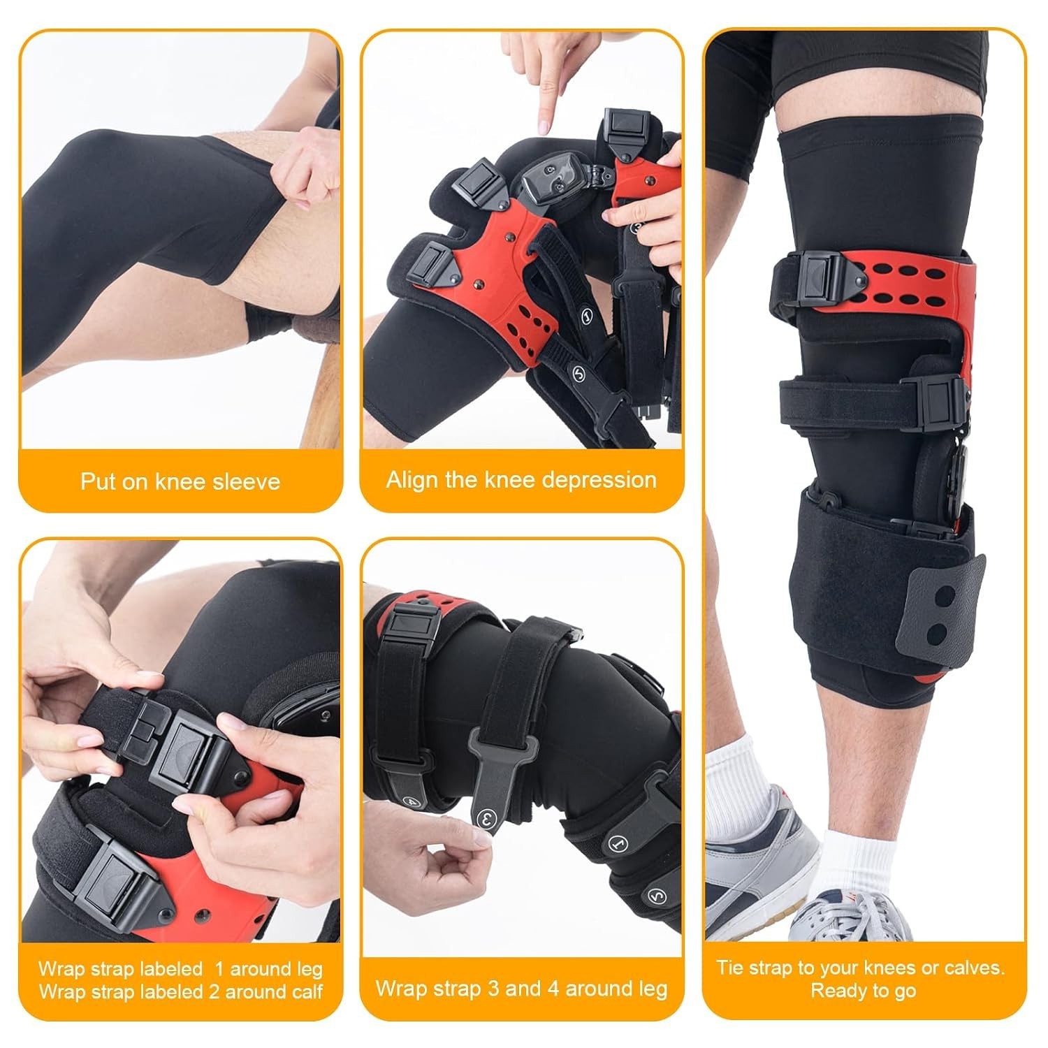 Universal L Red Unloader Knee Brace with Anti-Slip – Empower Your Mobility Today