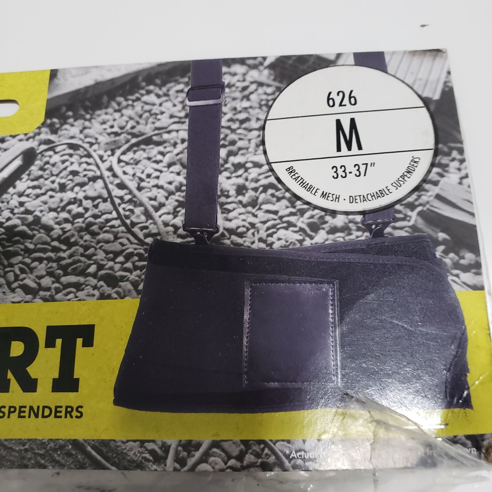 OCCUNOMIX Back Support WITH SUSPENDERS – 626 – Black – Size Medium