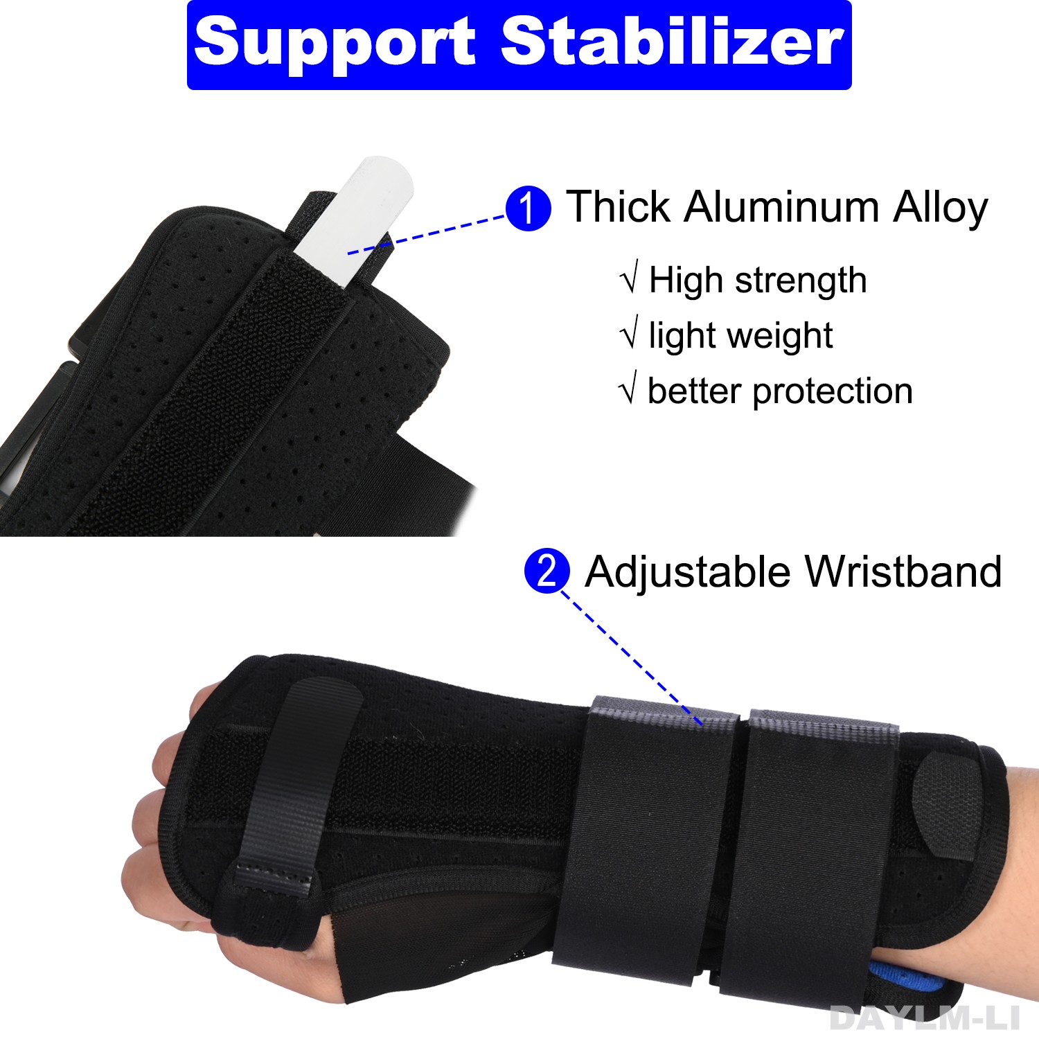 Wrist Support Brace Adjustable Splint Arthritis Band Carpal Tunnel Wrist Brace