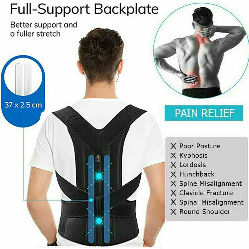 Back&Lumbar Support Brace-Improve Posture & Relieve Lower Thoracic, Spine Pain