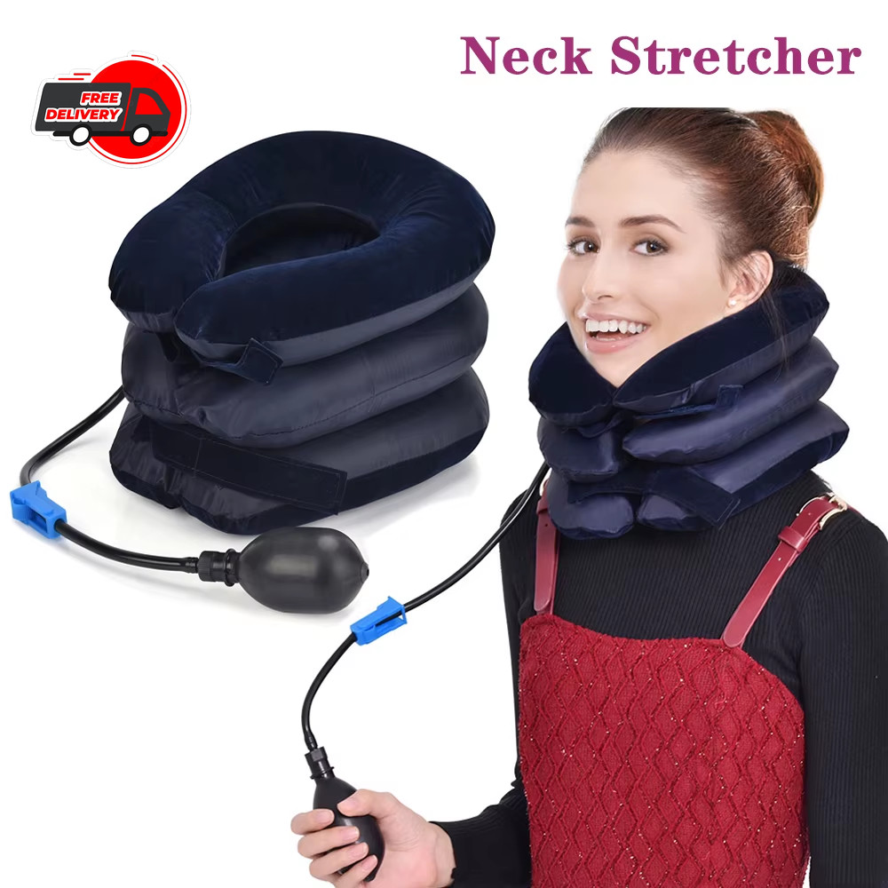 Cervical Neck Traction Device Collar Brace Support Pain Relief Stretcher Therapy