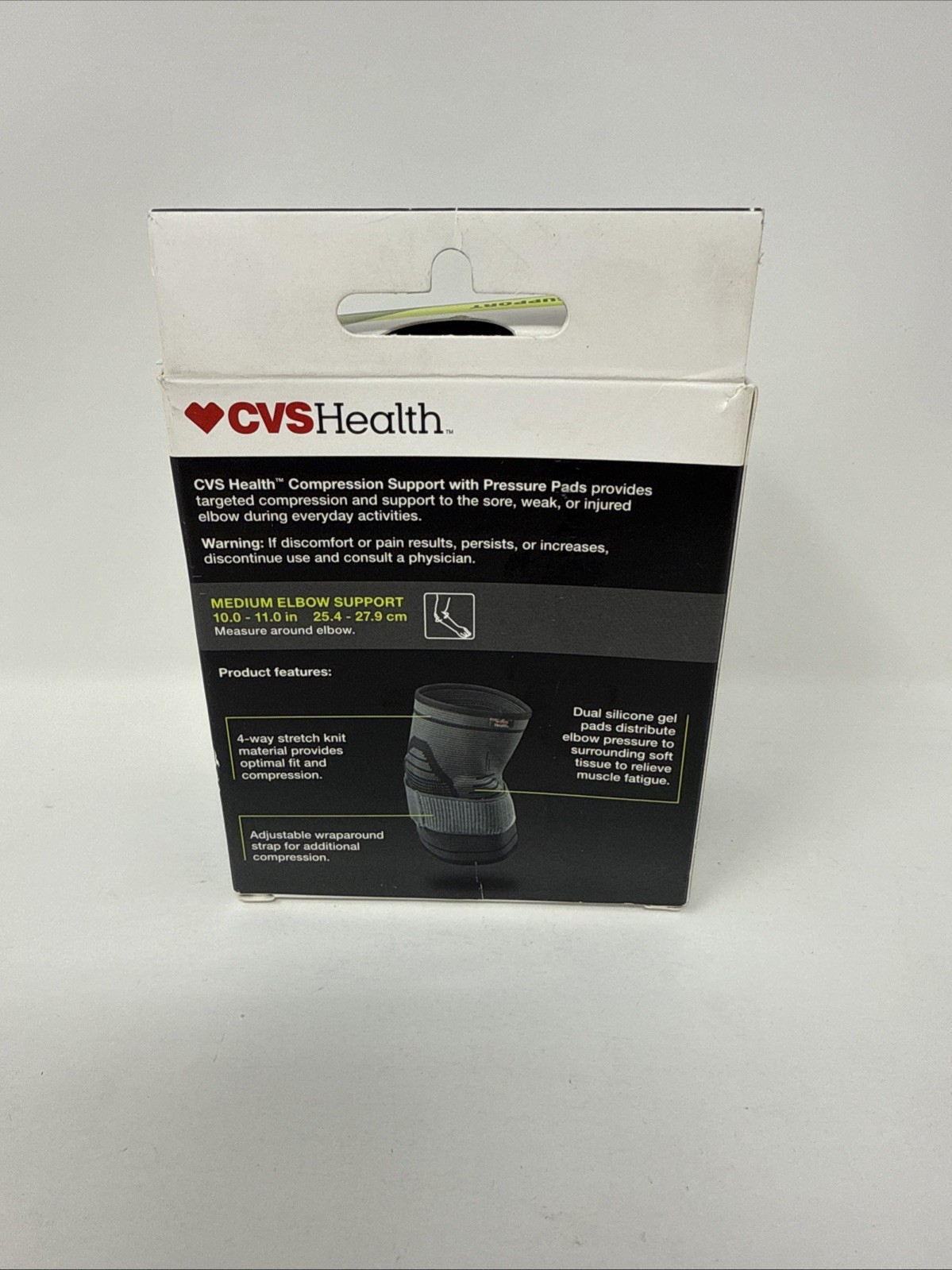 CVS Health Moderate Compression Support Elbow Pads, Medium