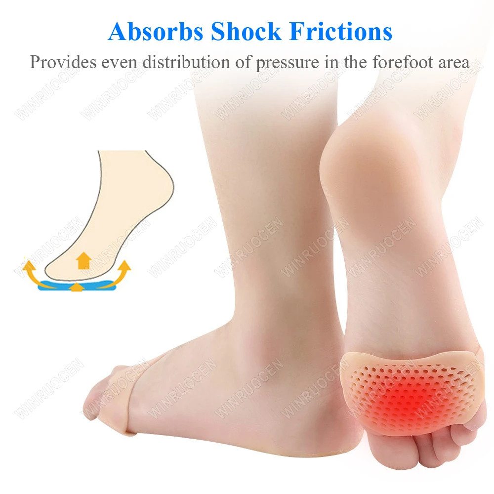 Soft Gel Metatarsal Pads Heel Protectors Forefoot Heel Cushions Pain Relief Plan