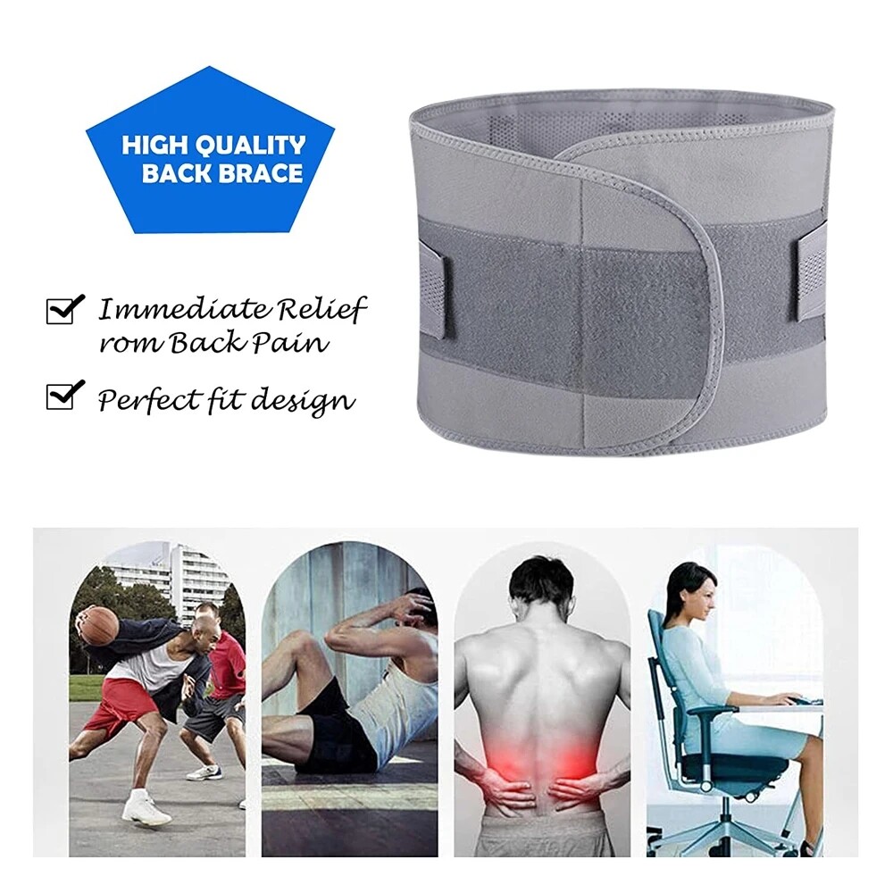 Men Women Umbilical Hernia Belt Lower Back Brace Lumbar Support Pain Relief Belt