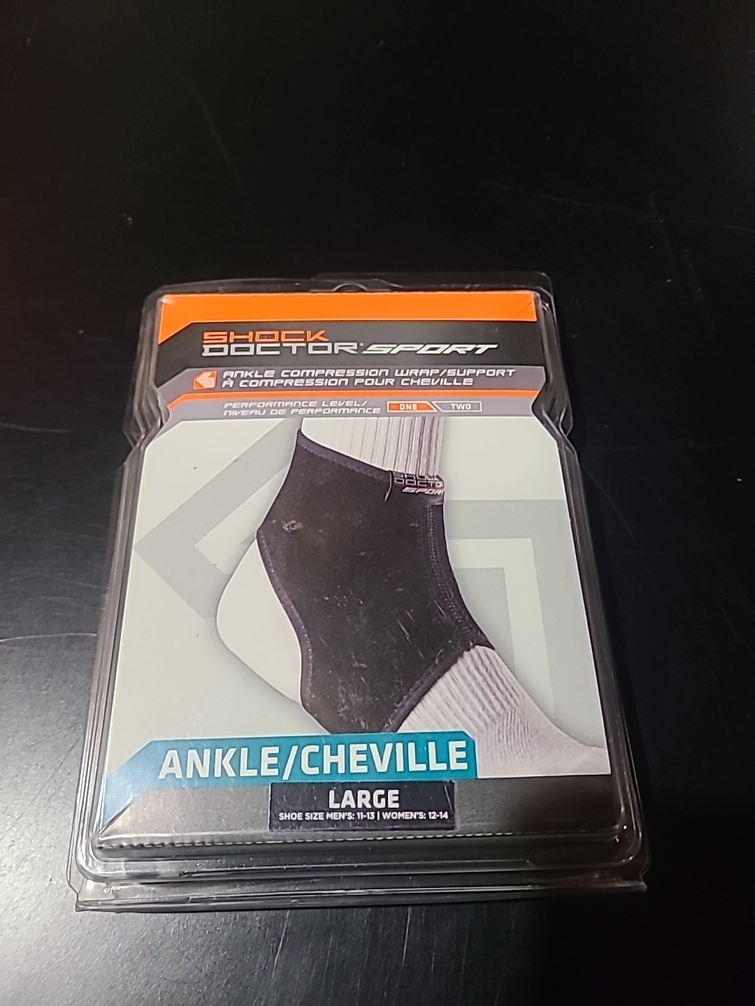 Shock Doctor Ankle Comp SLV Wrap Blk L