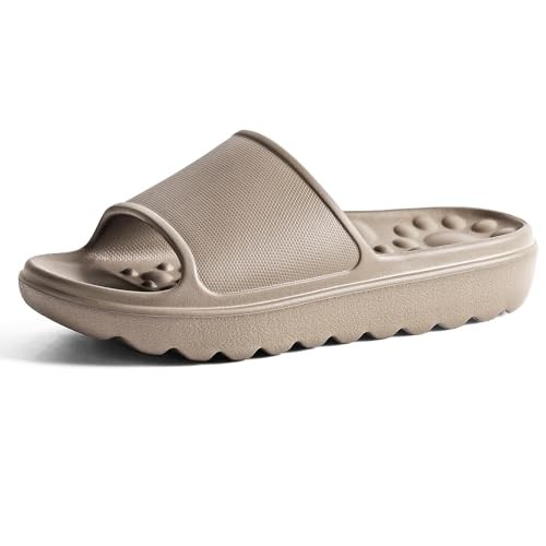 Massage Slides for Men and Women Pillow Slides 10.5-11.5 Women/9-10 Men Brown