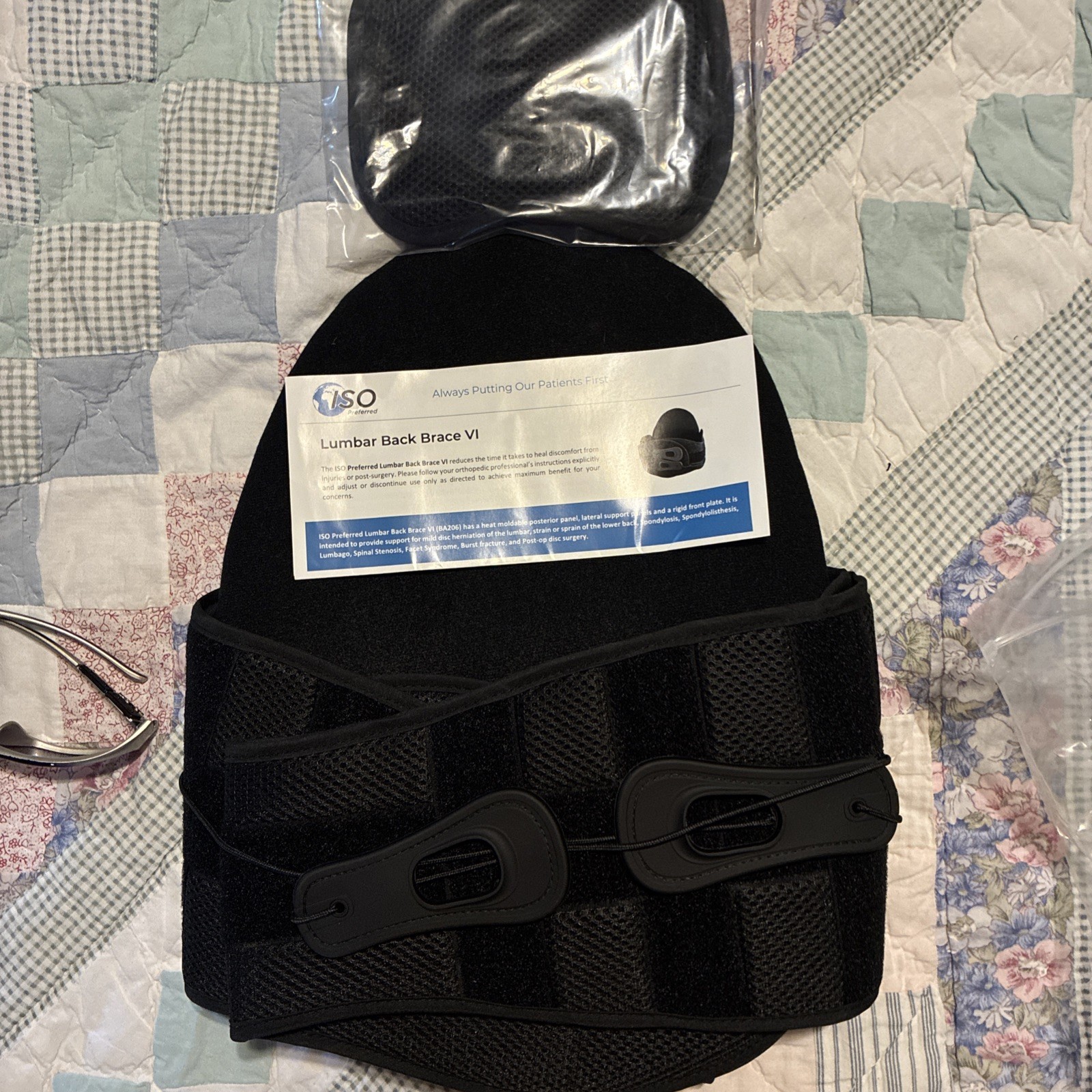 Lumbar Back Brace VI ISO-BA206 Fits size Small to 2XL NEW