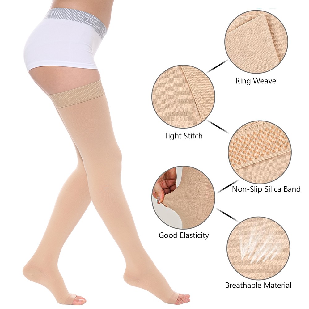1Pair Compression Socks 20-30 ThighHigh Support Stockings Medical Varicose Edema