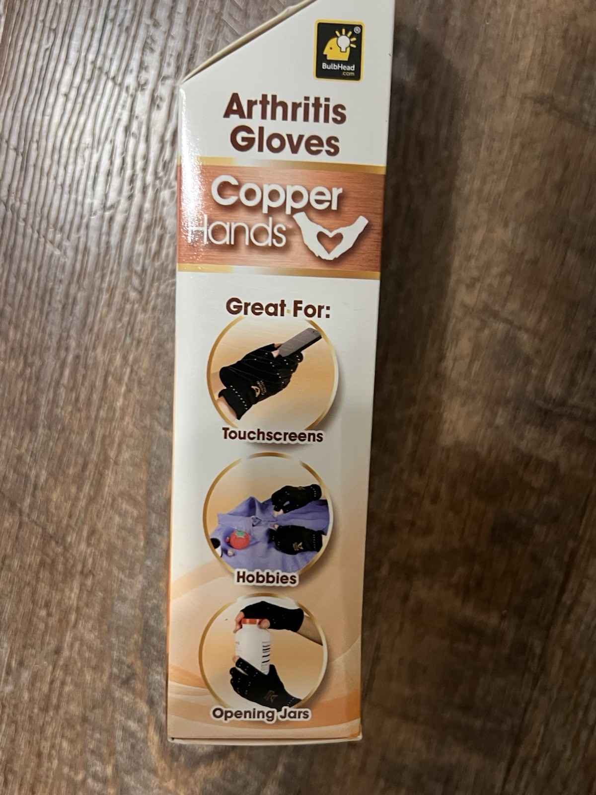 Copper Hands Arthritis Compression Support Gloves, L/XL Men or Women NIB (N3)