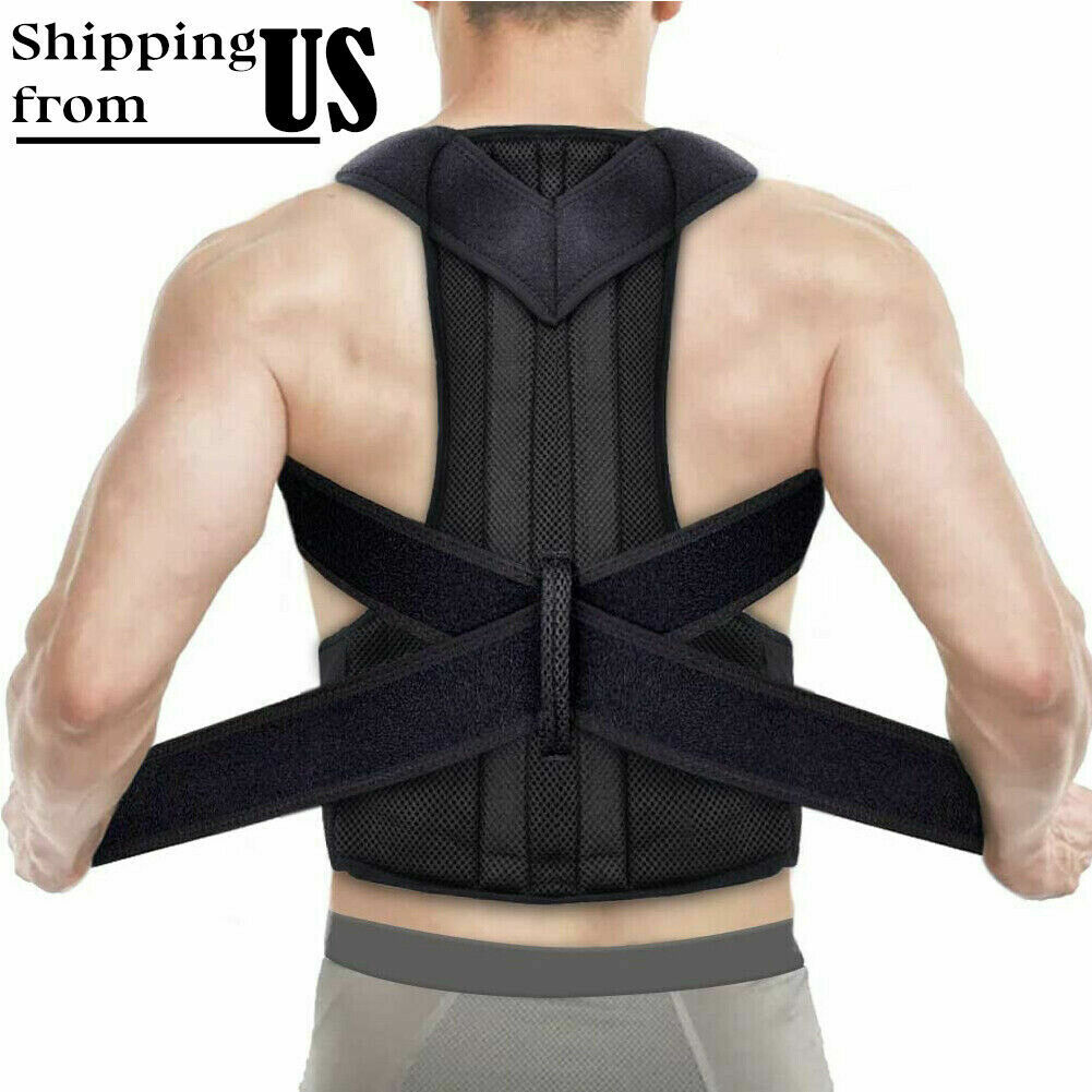 Adjustable Unisex Magnetic Posture Corrector Back Shoulder Support Brace Belt