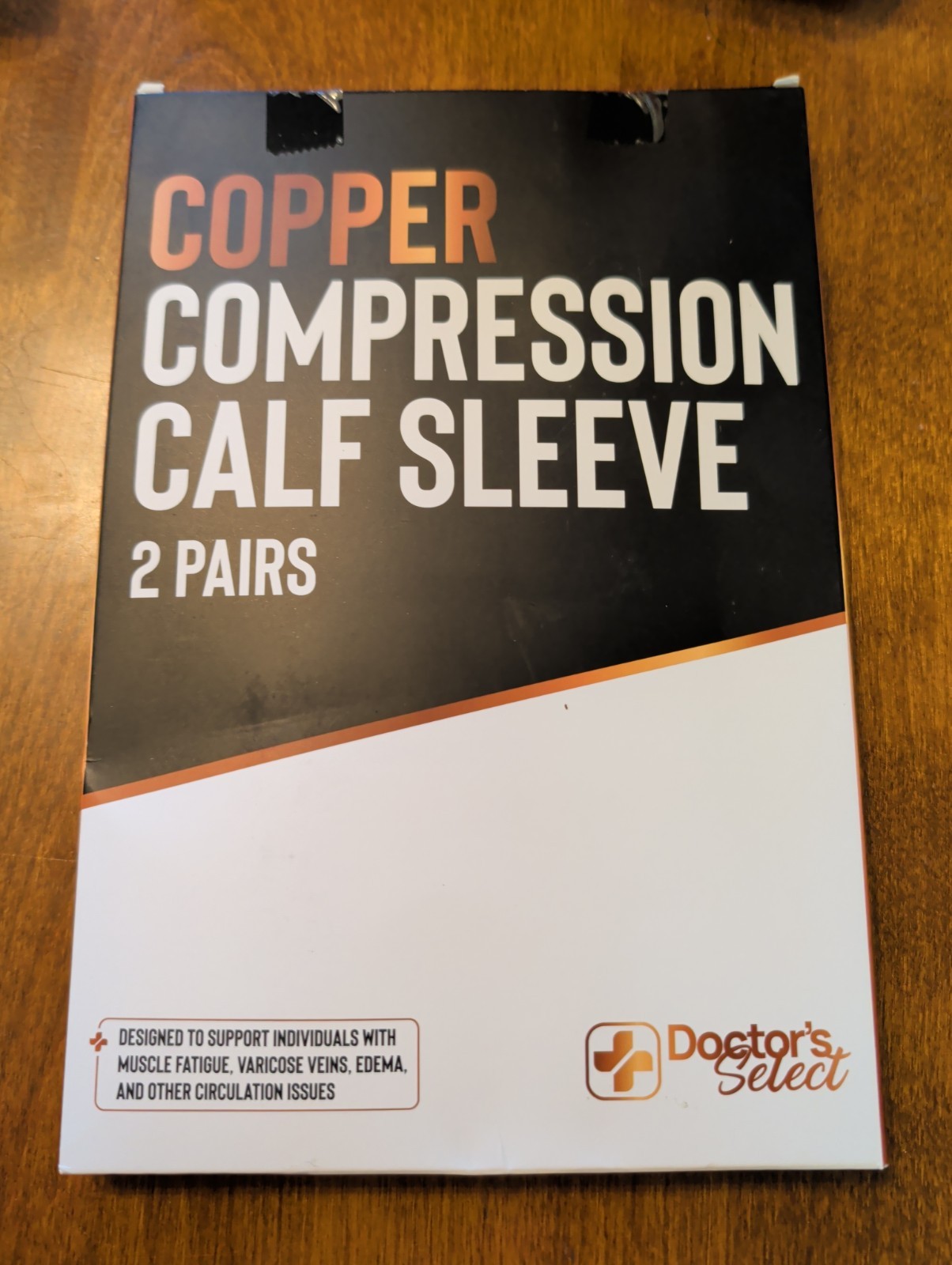 Doctor’s Select Copper Calf Compression Sleeves 2 Pairs Black LXL Nip