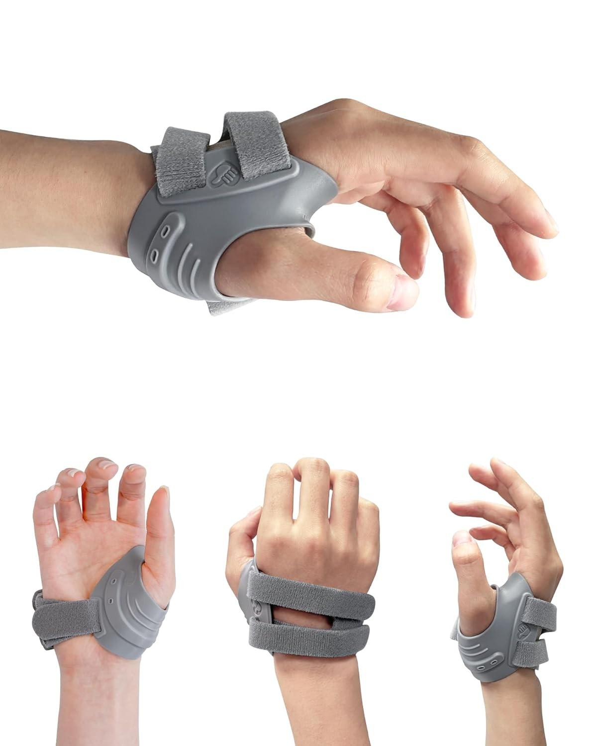 Thumb Brace for Joint Pain. ( Left Hand, Size: M, Gray )