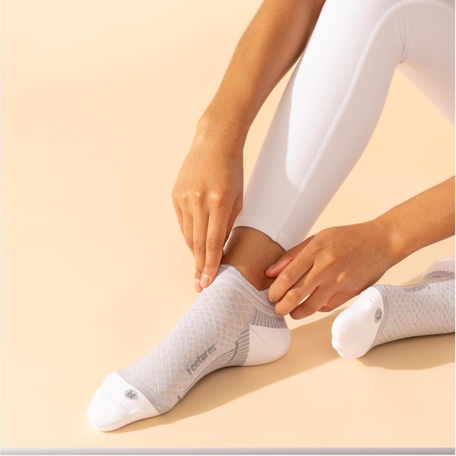 Breathable Athletic Socks Large Gray 3-Pair Plantar Fasciitis Relief No Show