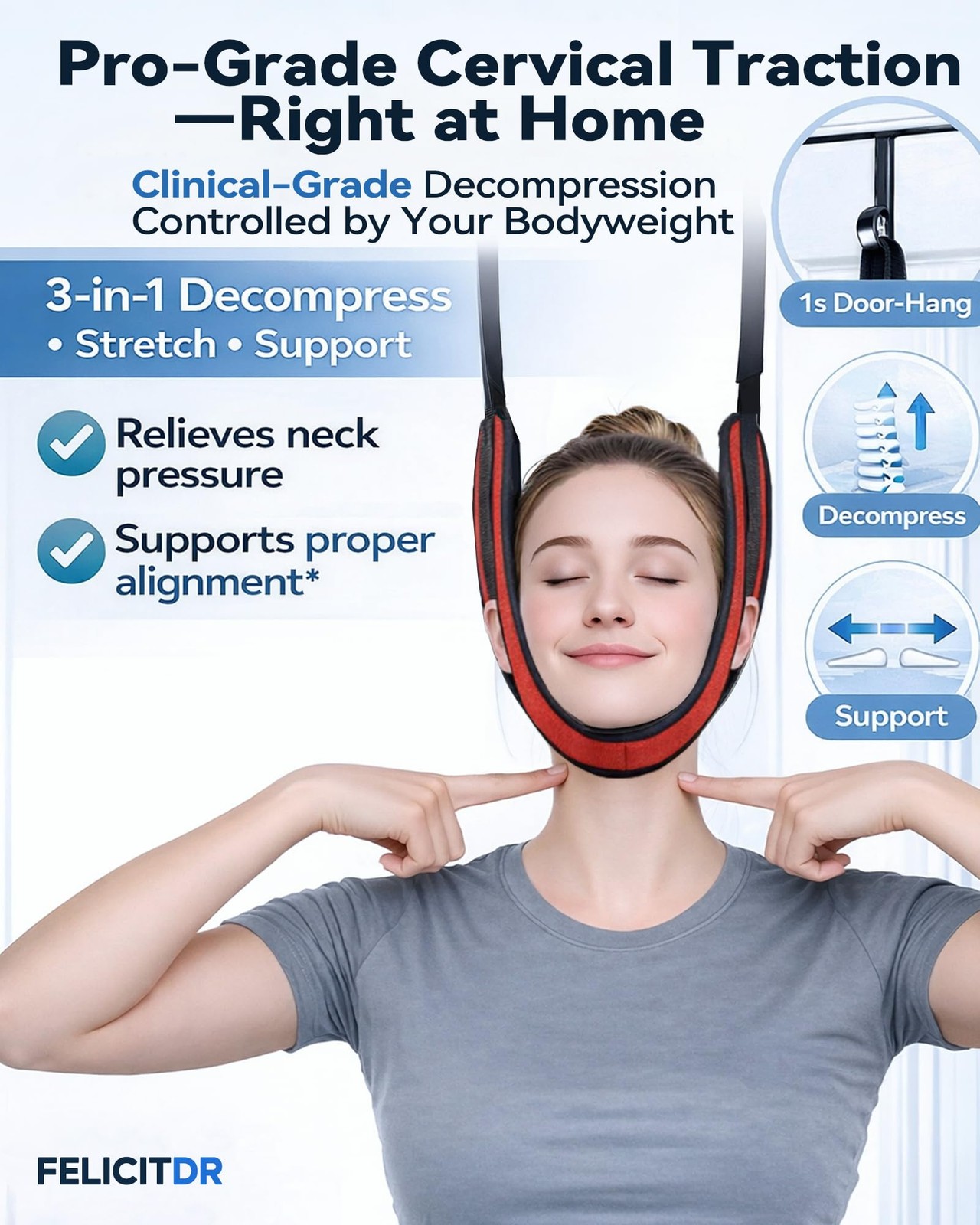 FELICITDR neck traction device red