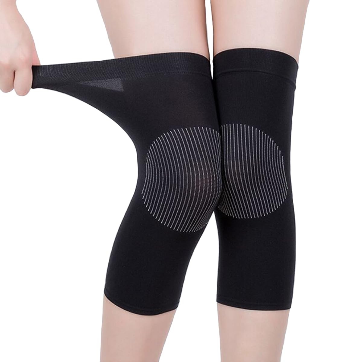 SUJAYU 1 Pair Knee Sleeves for Women & Men, Lightweight Thin One Size, Black