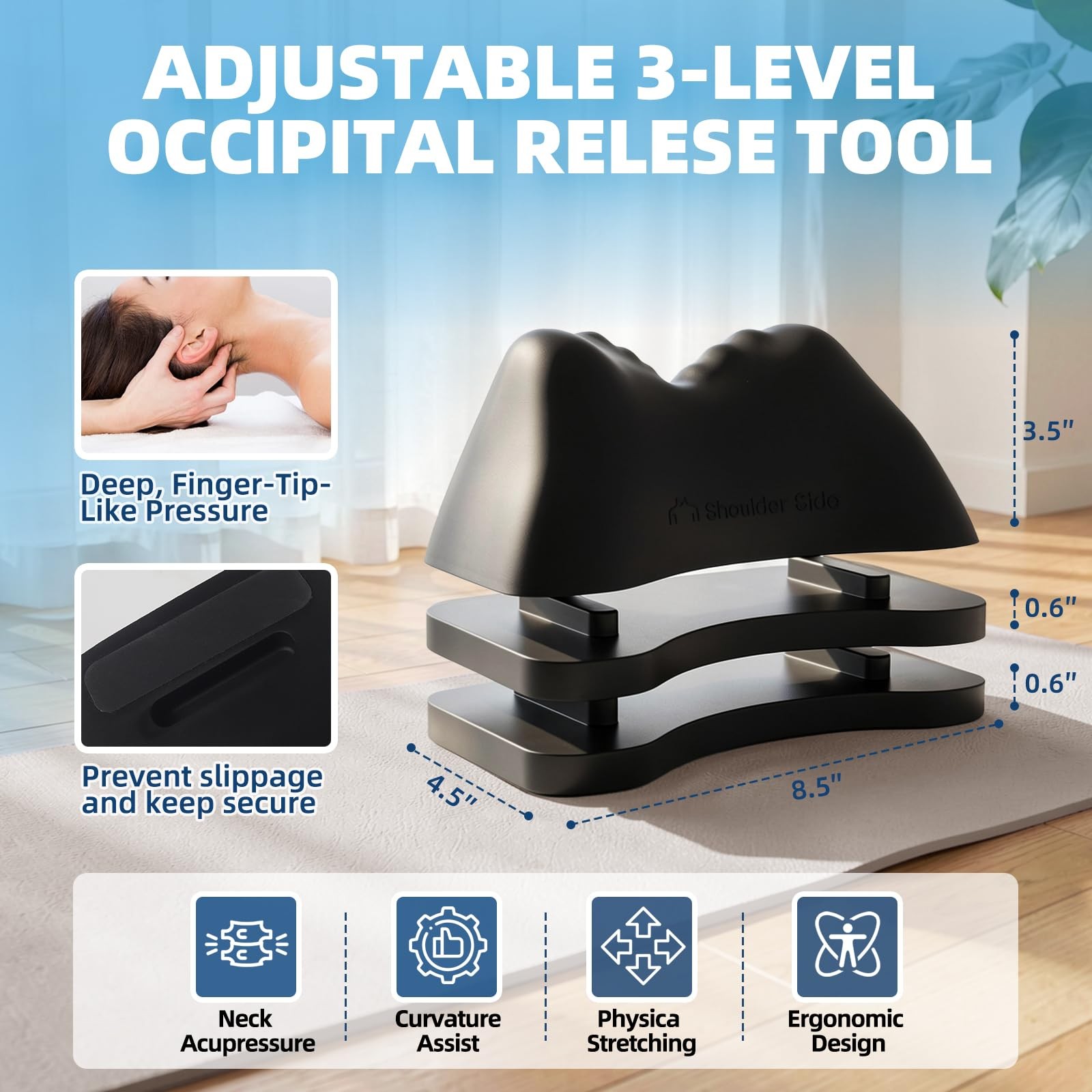 Comness Height Adjustable Occipital Release Tool for TMJ Relief & Pivotal The…