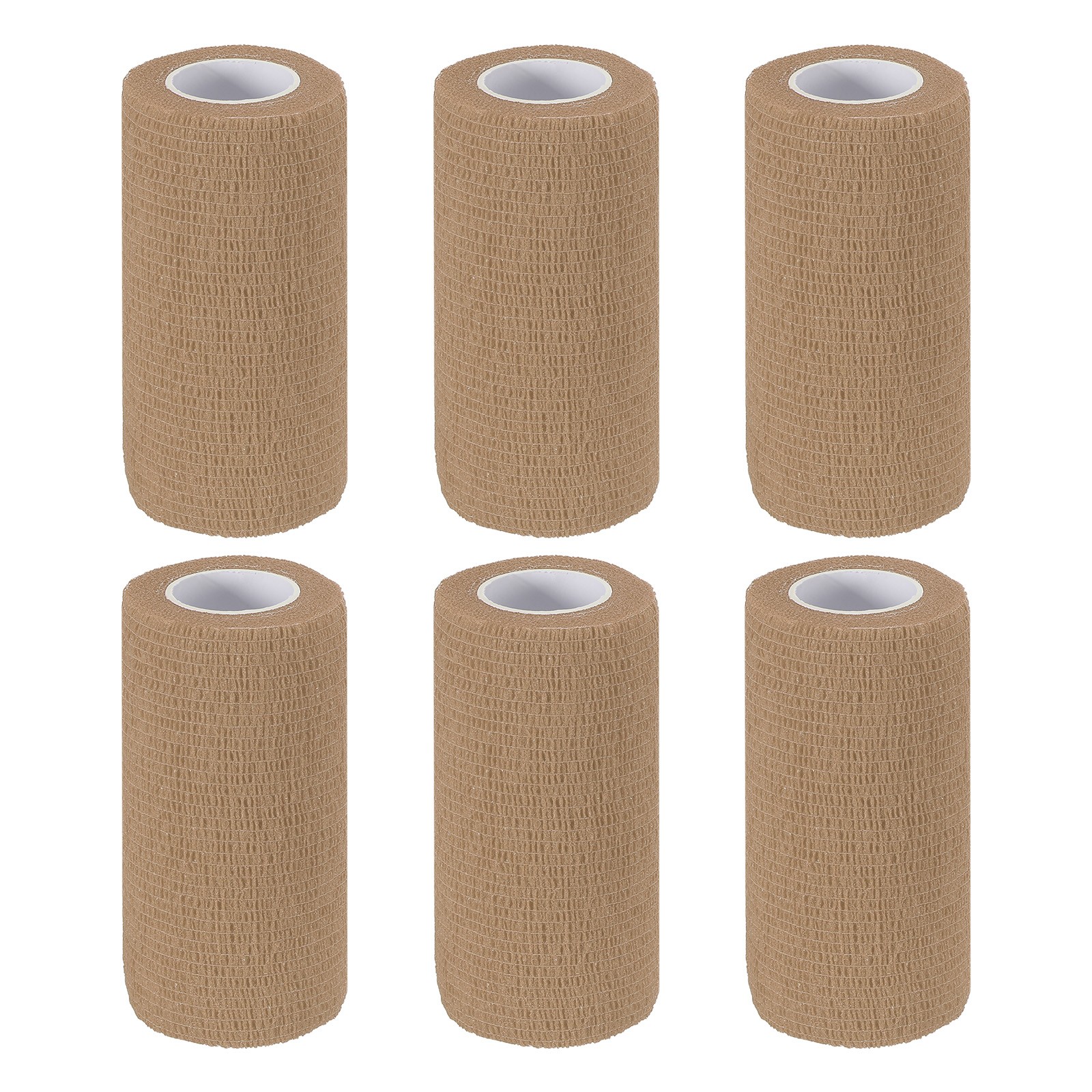 4″ x 177″ 6 Pcs Self Adhesive Bandage Wrap Elastic Self Tape Skin Color