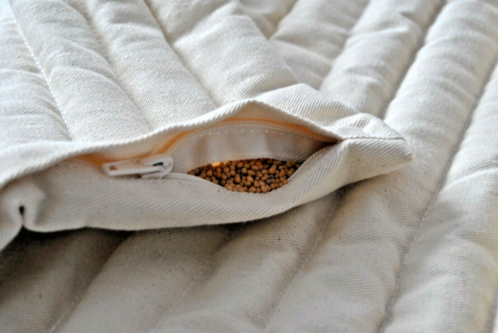 VEGAN Mat Mattress BREATHABLE cotton Filled with charlock mustard seeds 70/100