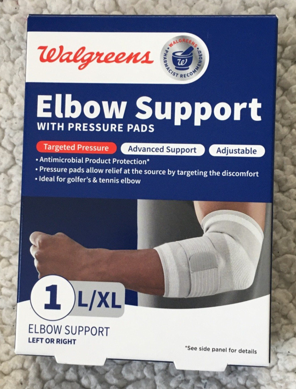 Walgreens Elbow Support with Pressure Pads Advanced Support L/XL codo soporte